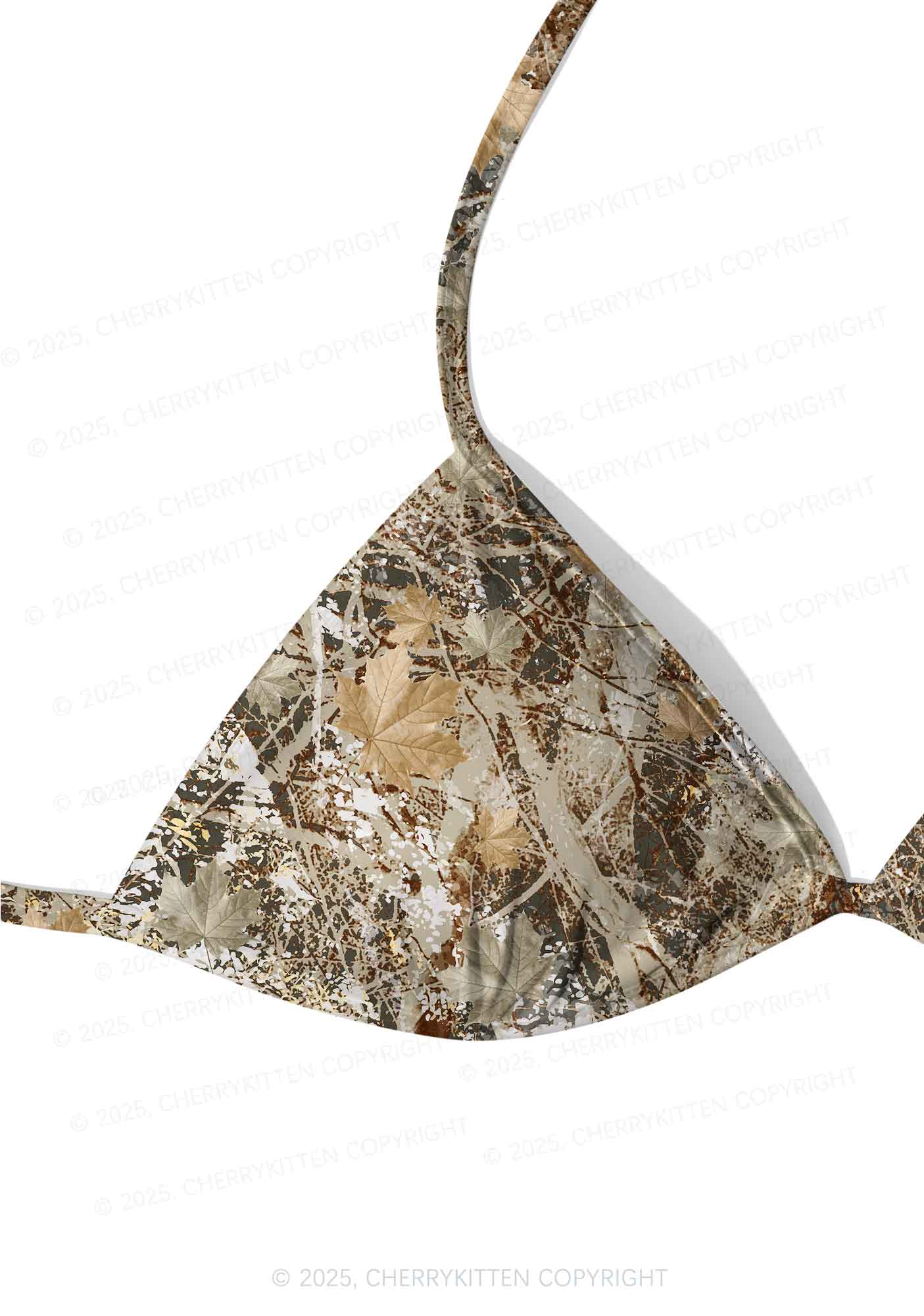 Maple Leaf Camouflage Y2K Print Bikini Set Cherrykitten - Image 8