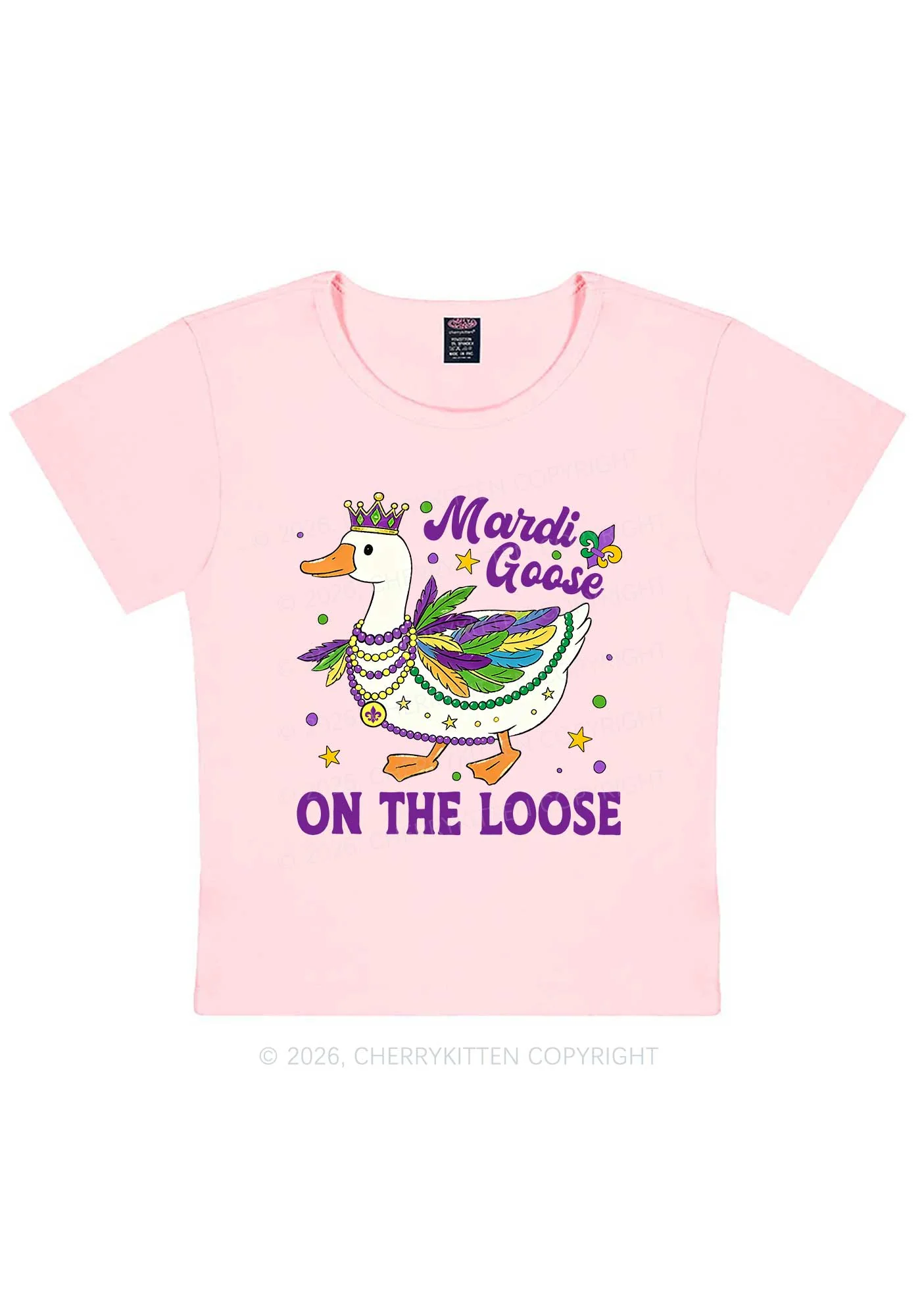 Mardi Goose On The Loose Y2K Baby Tee Cherrykitten - Image 11
