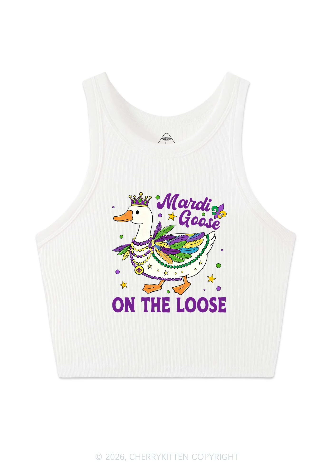 Mardi Goose On The Loose Y2K Crop Tank Top Cherrykitten - Image 3