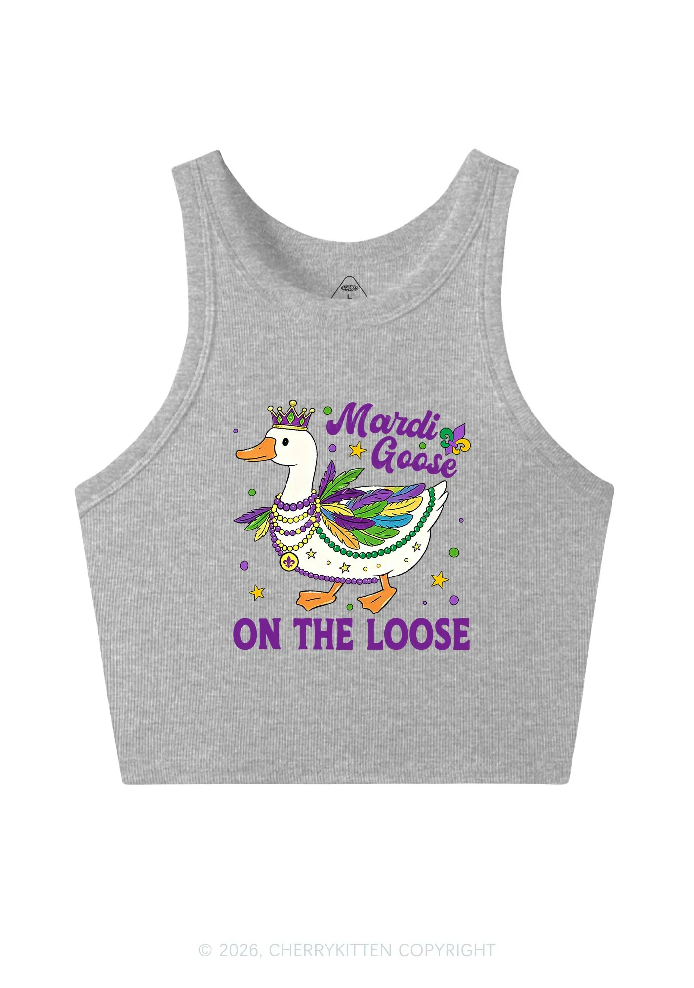Mardi Goose On The Loose Y2K Crop Tank Top Cherrykitten - Image 6