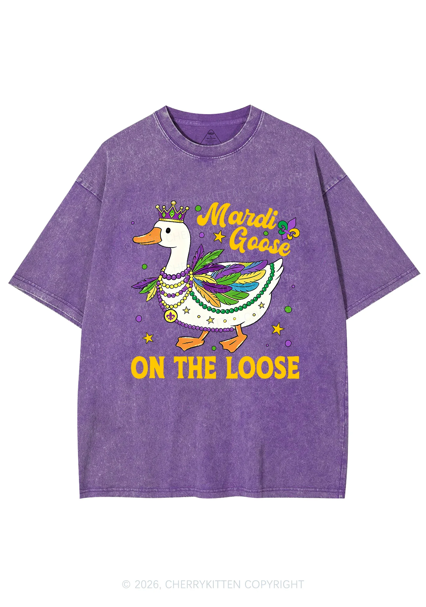 Mardi Goose On The Loose Y2K Shirts Washed Tee Cherrykitten - Image 4