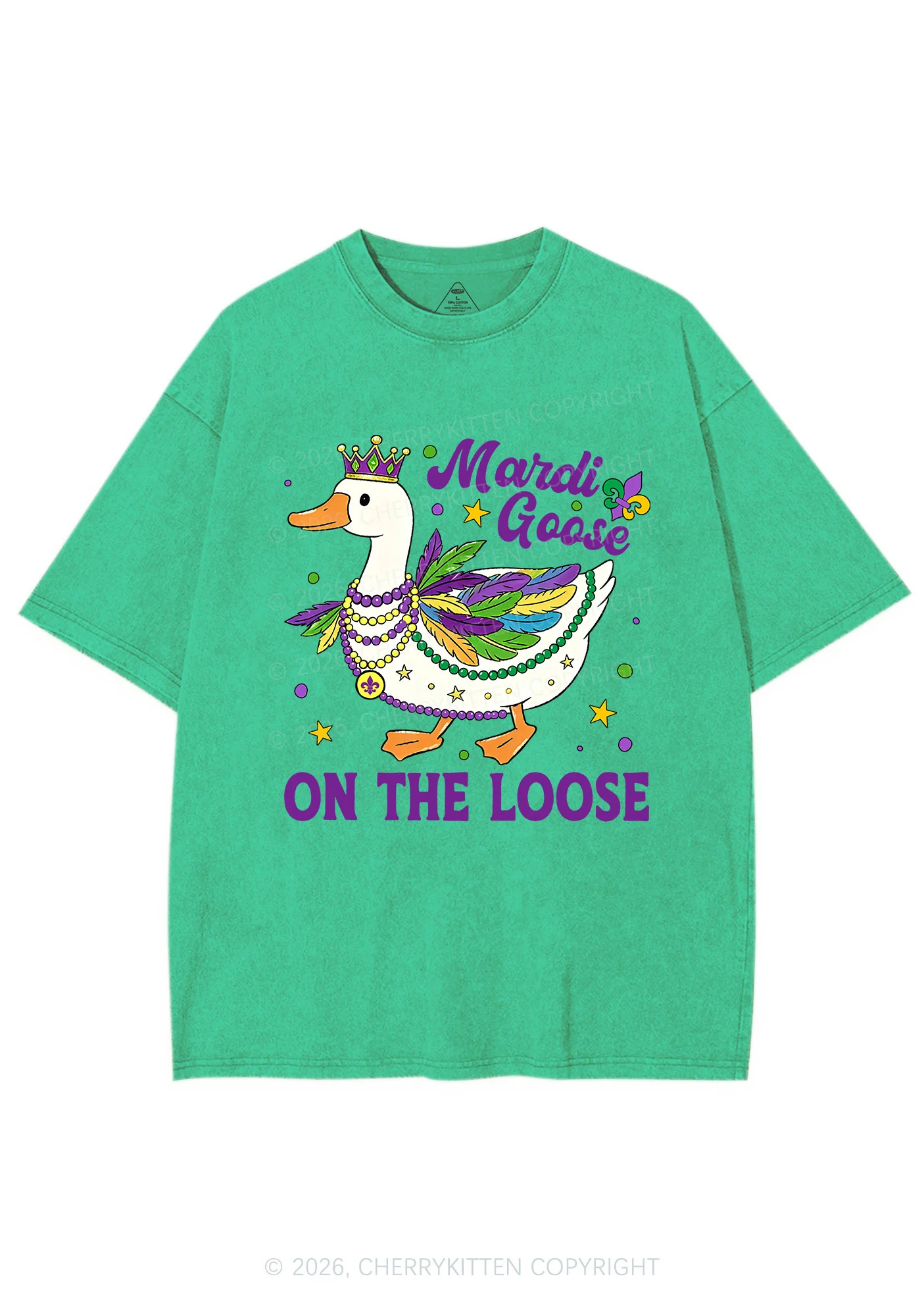 Mardi Goose On The Loose Y2K Shirts Washed Tee Cherrykitten - Image 5