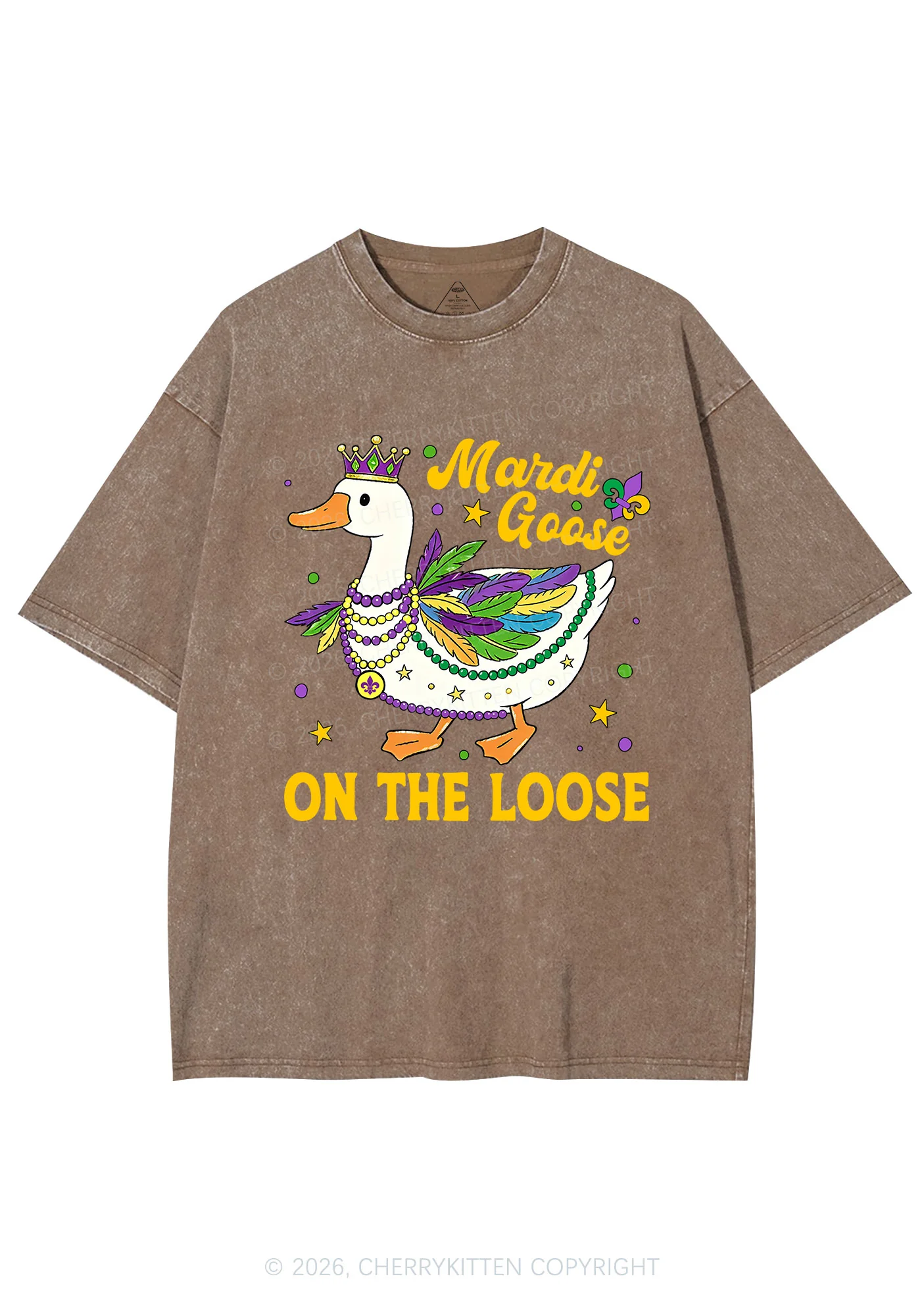 Mardi Goose On The Loose Y2K Shirts Washed Tee Cherrykitten - Image 6