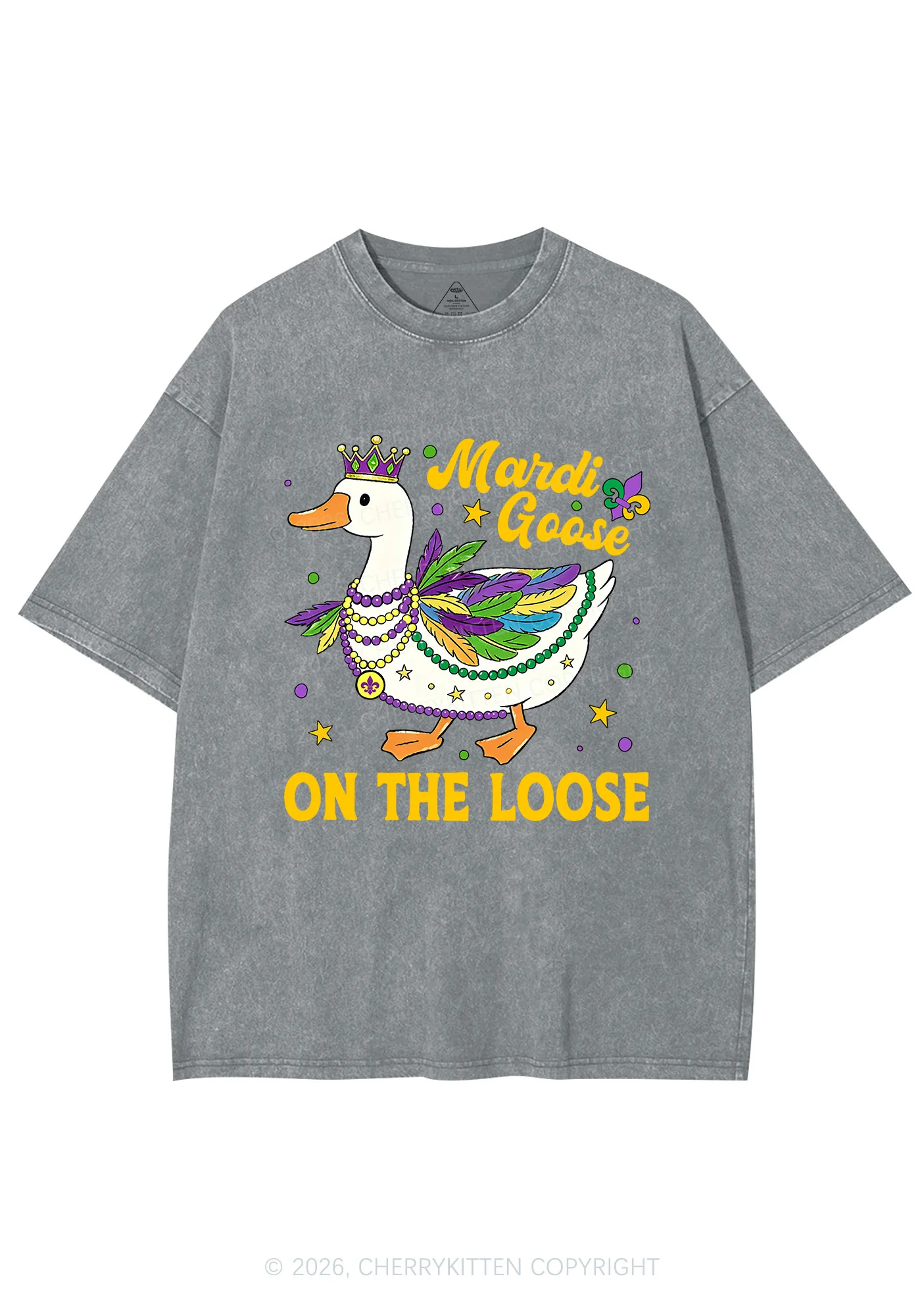 Mardi Goose On The Loose Y2K Shirts Washed Tee Cherrykitten - Image 8