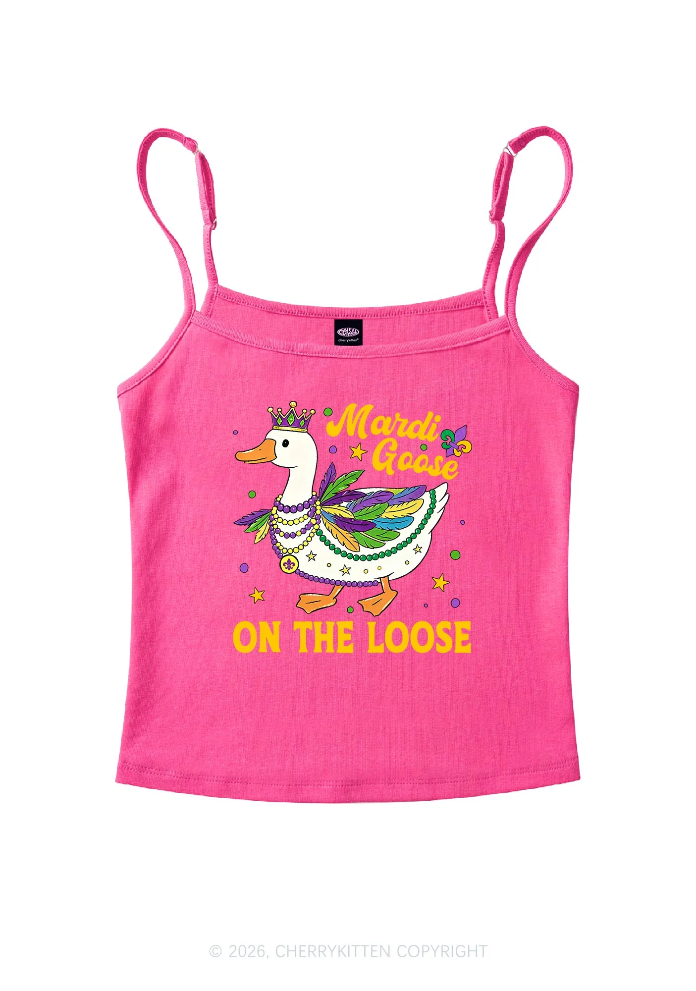 Mardi Goose On The Loose Y2K Spaghetti Strap Cami Cherrykitten - Image 4