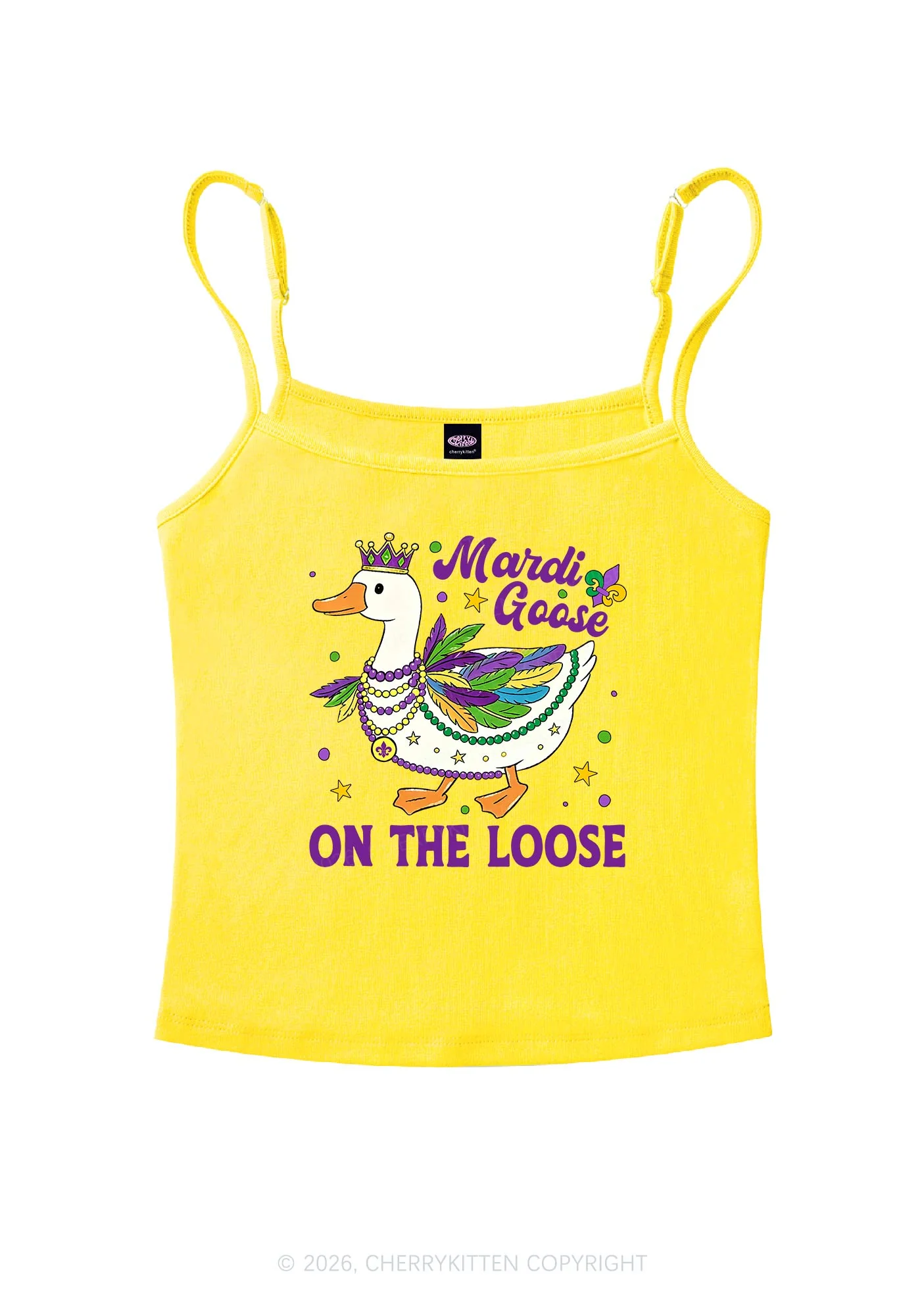 Mardi Goose On The Loose Y2K Spaghetti Strap Cami Cherrykitten - Image 5