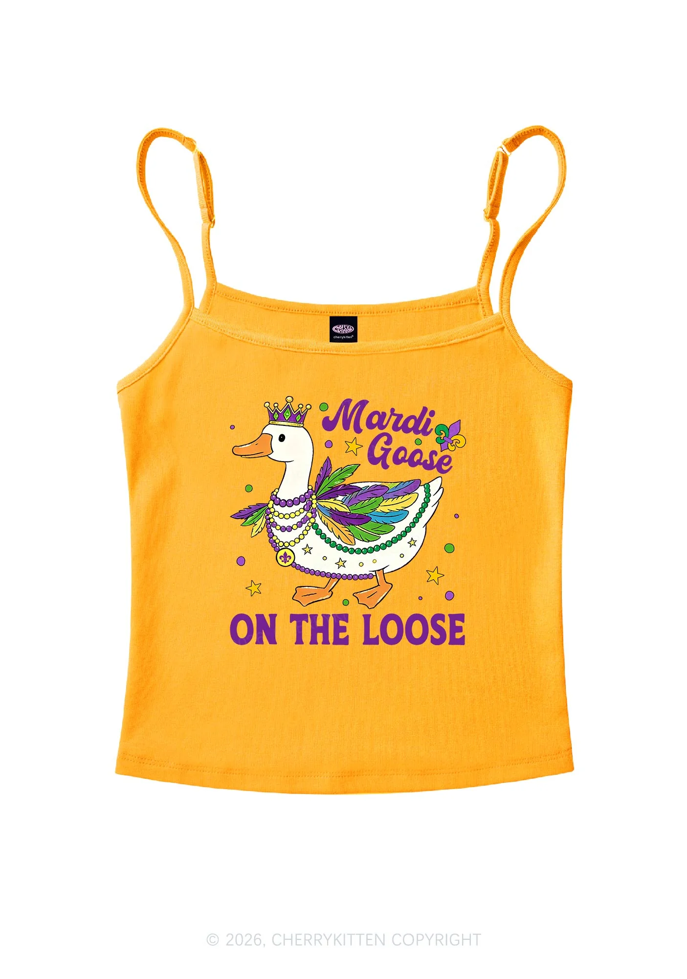 Mardi Goose On The Loose Y2K Spaghetti Strap Cami Cherrykitten - Image 6