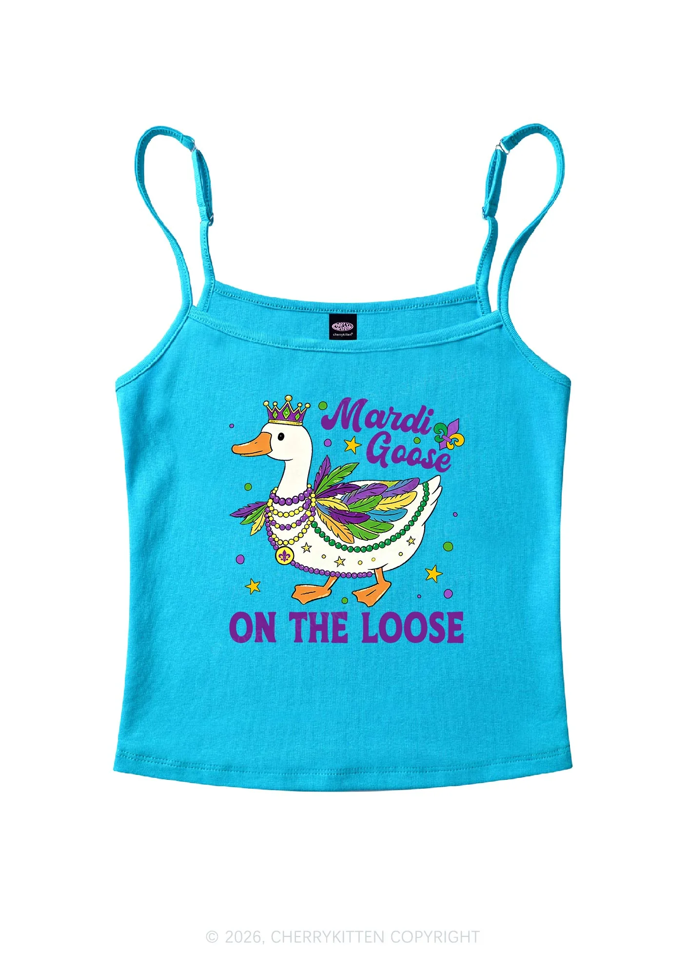 Mardi Goose On The Loose Y2K Spaghetti Strap Cami Cherrykitten - Image 7