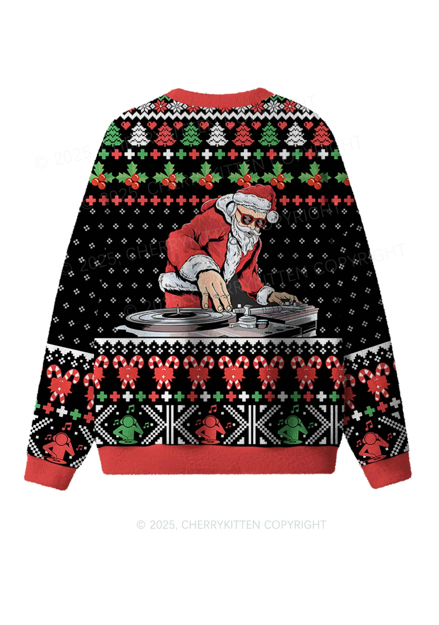 Marry Mixmas Y2K Christmas Knit Sweatshirt Cherrykitten - Image 2