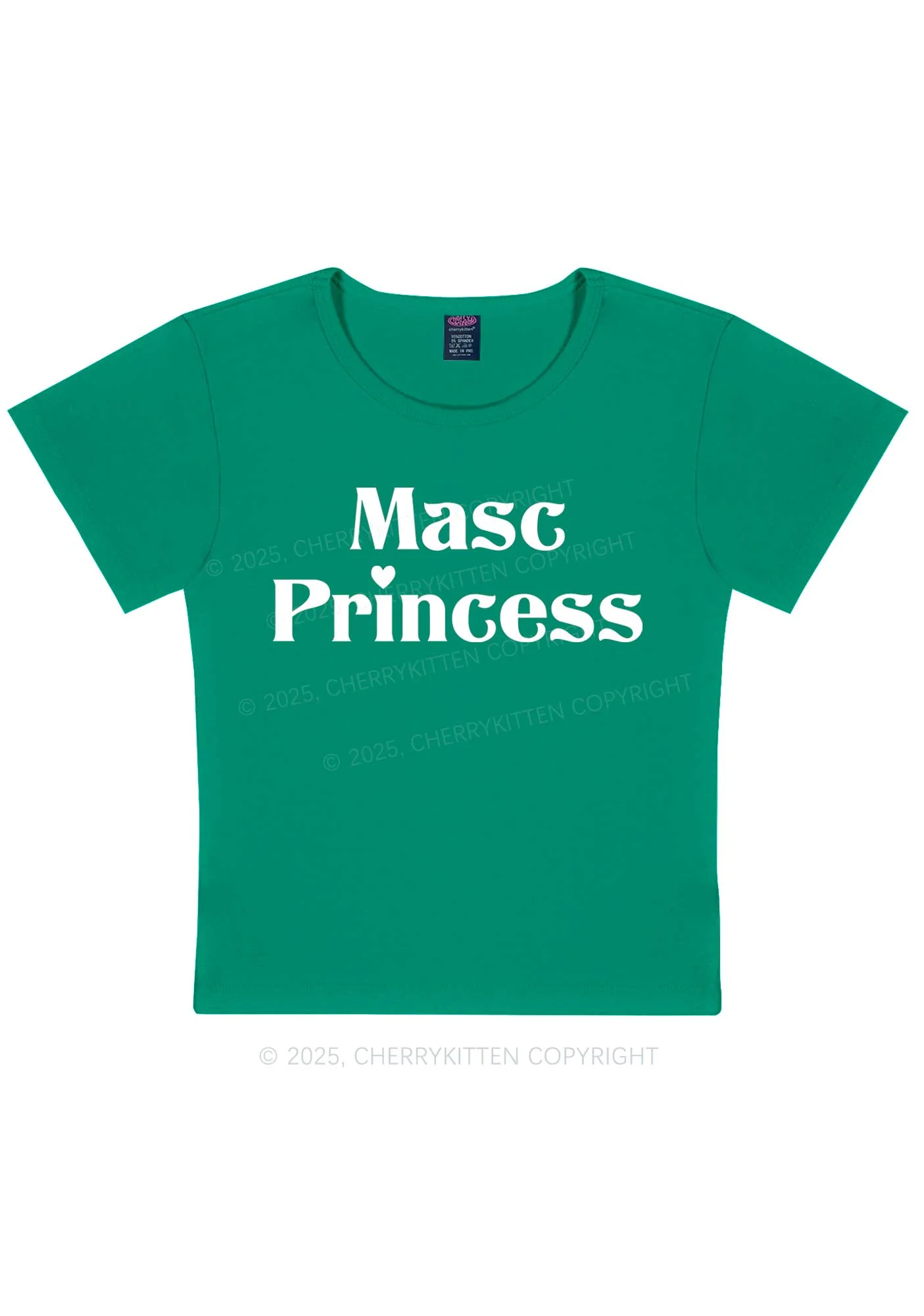 Masc Princess Pride Y2K Baby Tee Cherrykitten - Image 11