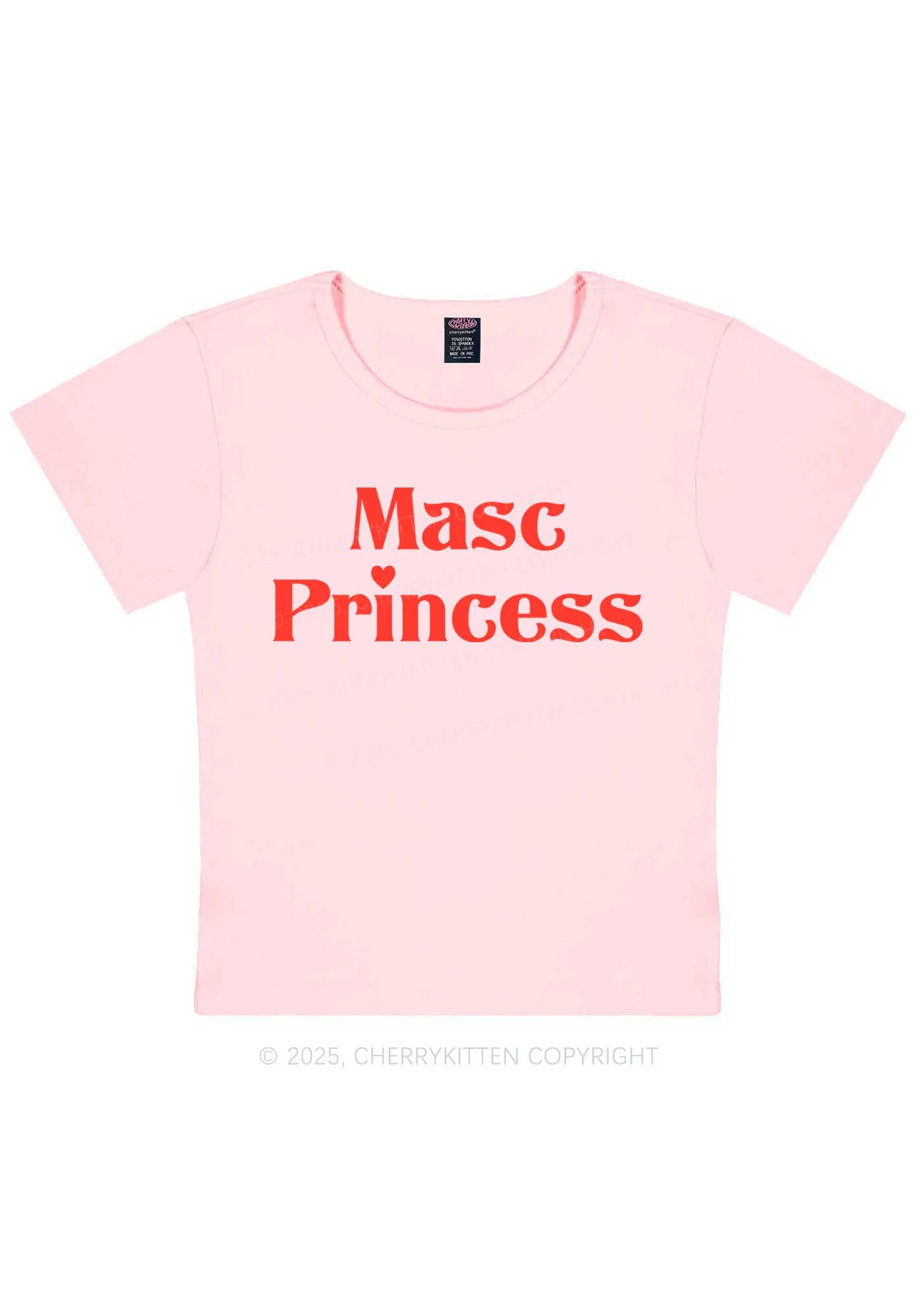 Masc Princess Pride Y2K Baby Tee Cherrykitten - Image 12