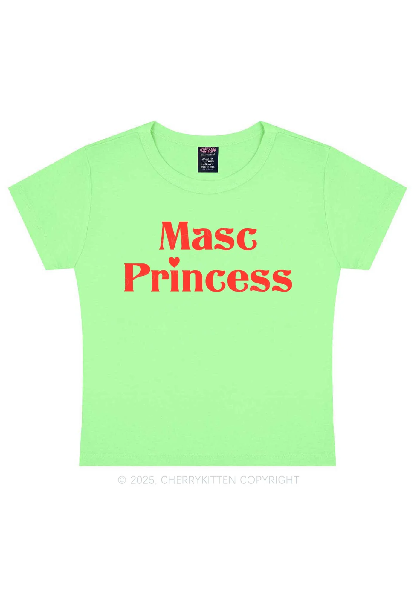 Masc Princess Pride Y2K Baby Tee Cherrykitten - Image 13
