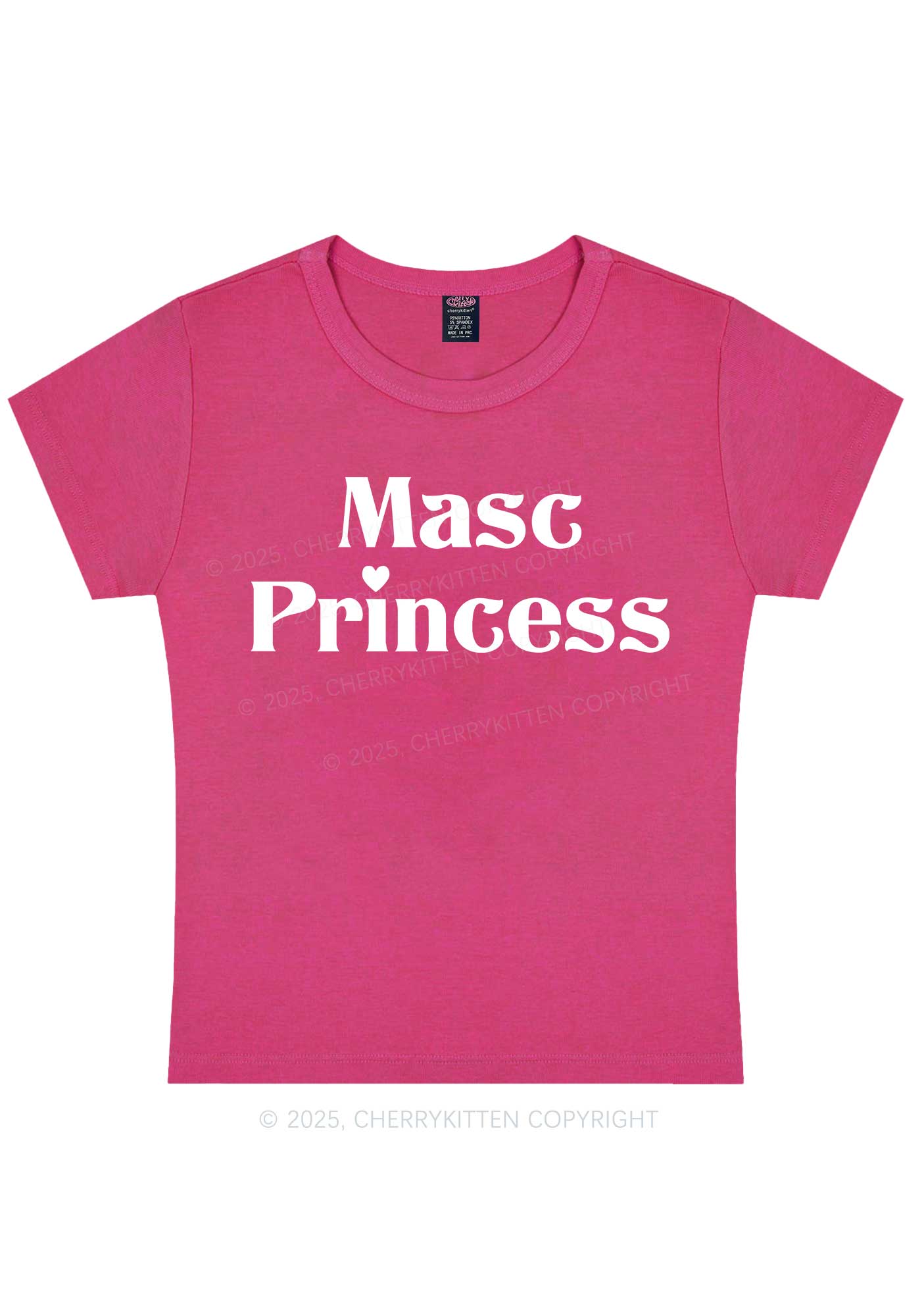 Masc Princess Pride Y2K Baby Tee Cherrykitten - Image 7