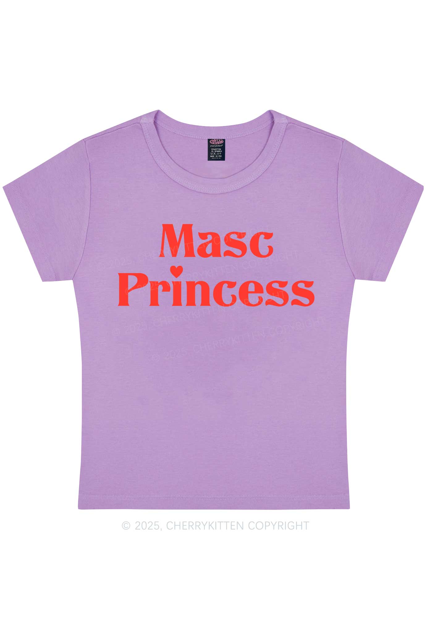 Masc Princess Pride Y2K Baby Tee Cherrykitten - Image 8