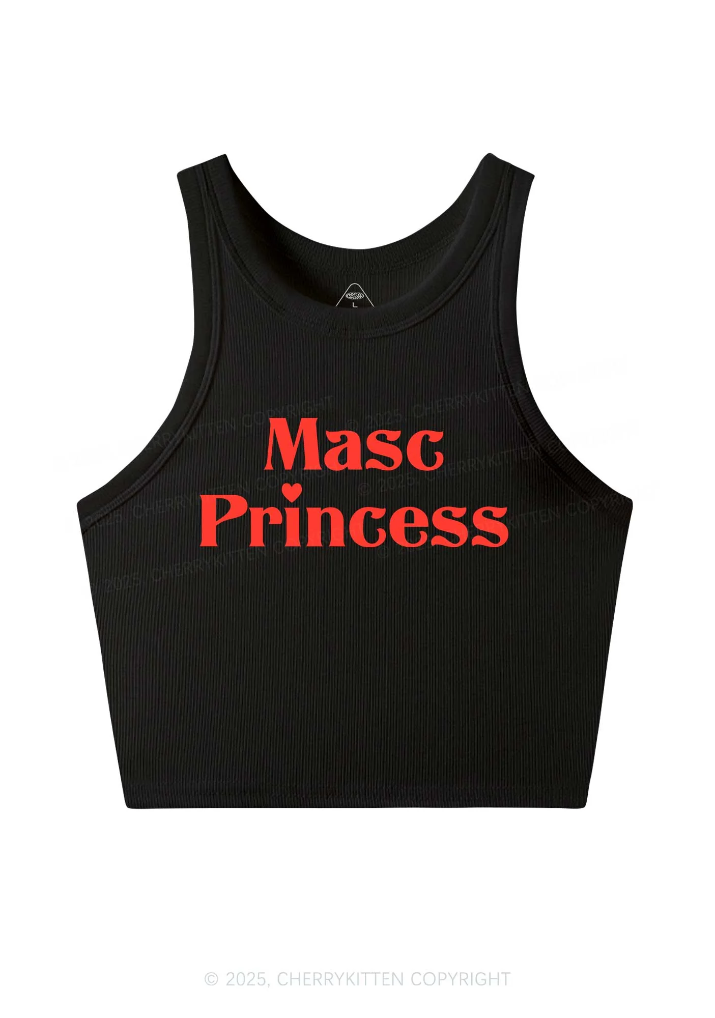 Masc Princess Pride Y2K Crop Tank Top Cherrykitten - Image 3