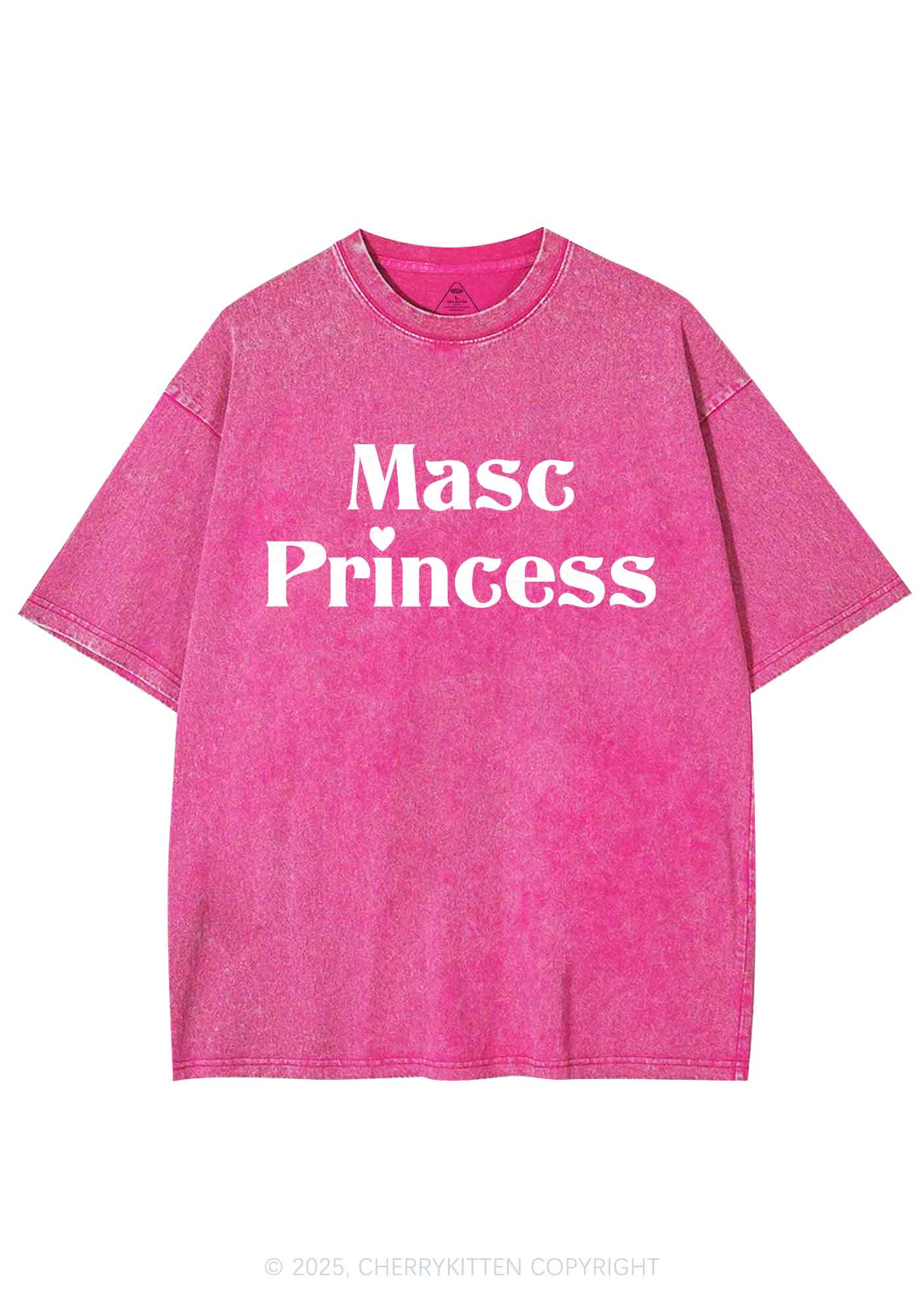 Masc Princess Pride Y2K Shirts Washed Tee Cherrykitten - Image 4