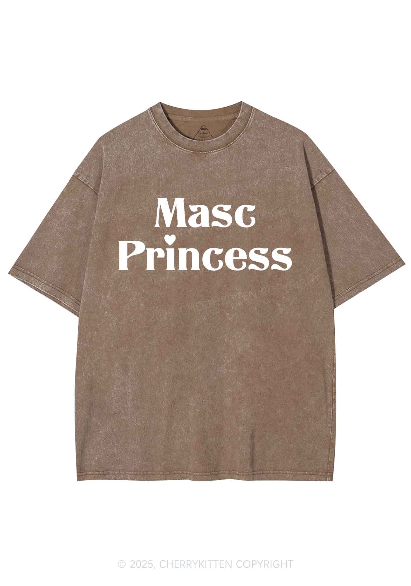 Masc Princess Pride Y2K Shirts Washed Tee Cherrykitten - Image 6