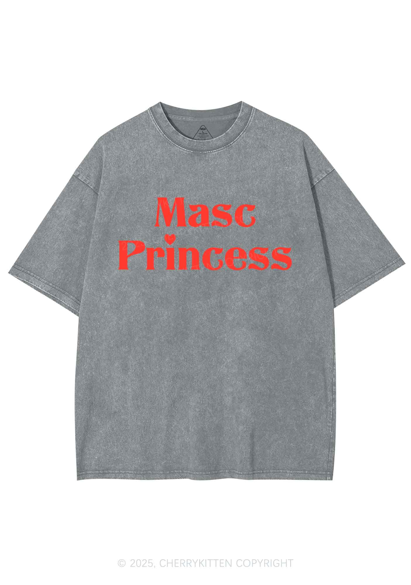 Masc Princess Pride Y2K Shirts Washed Tee Cherrykitten - Image 7