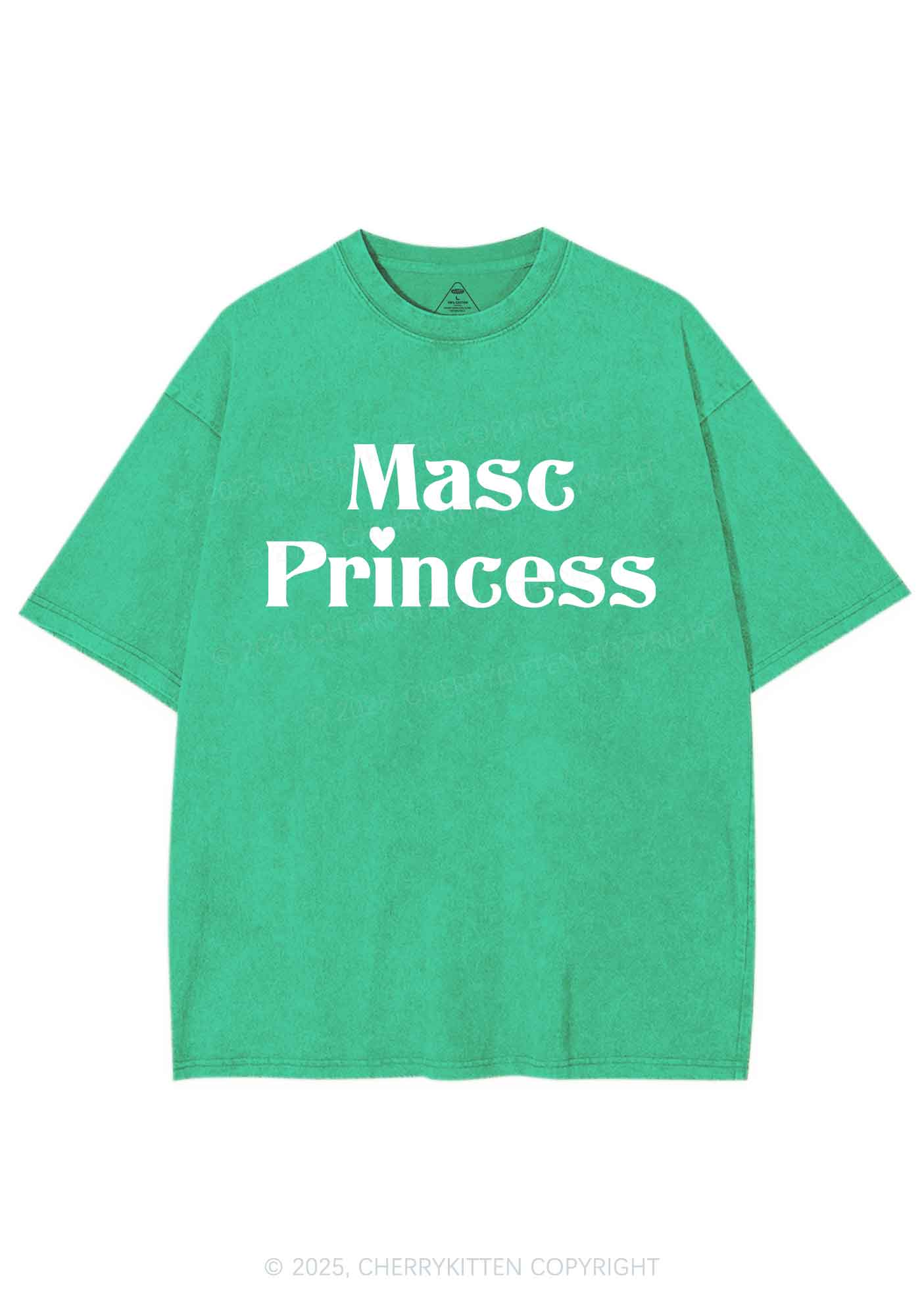 Masc Princess Pride Y2K Shirts Washed Tee Cherrykitten - Image 8