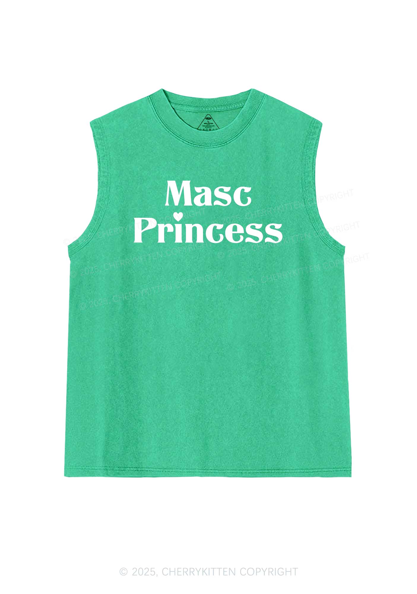 Masc Princess Pride Y2K Washed Muscle Tank Cherrykitten - Image 6
