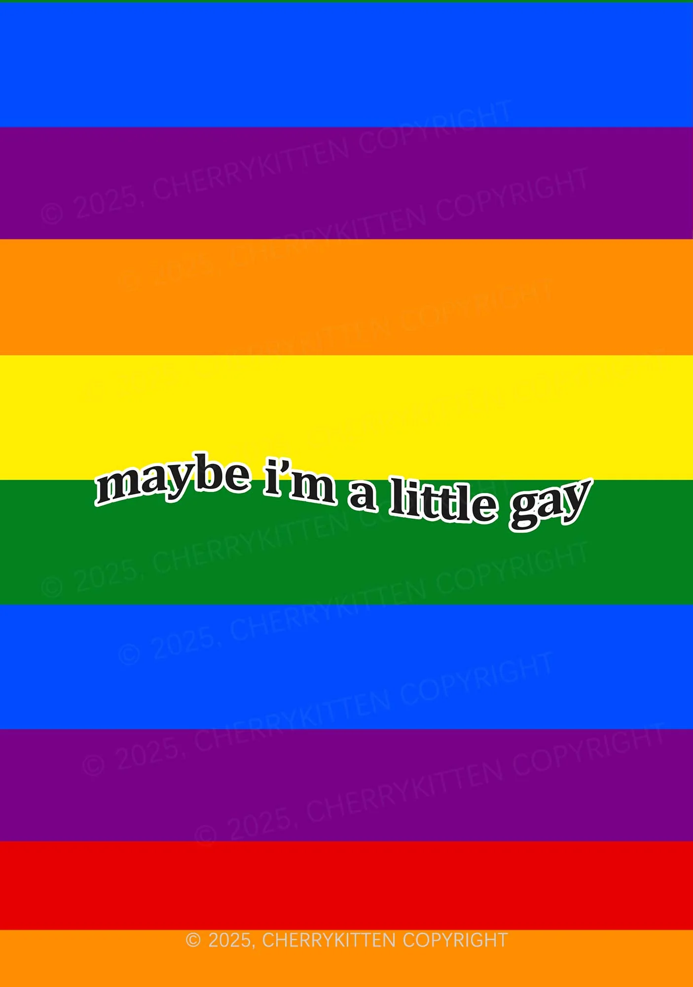 Maybe Im A Little Gay pride 1Pc Y2K Pin Badge Cherrykitten - Image 2