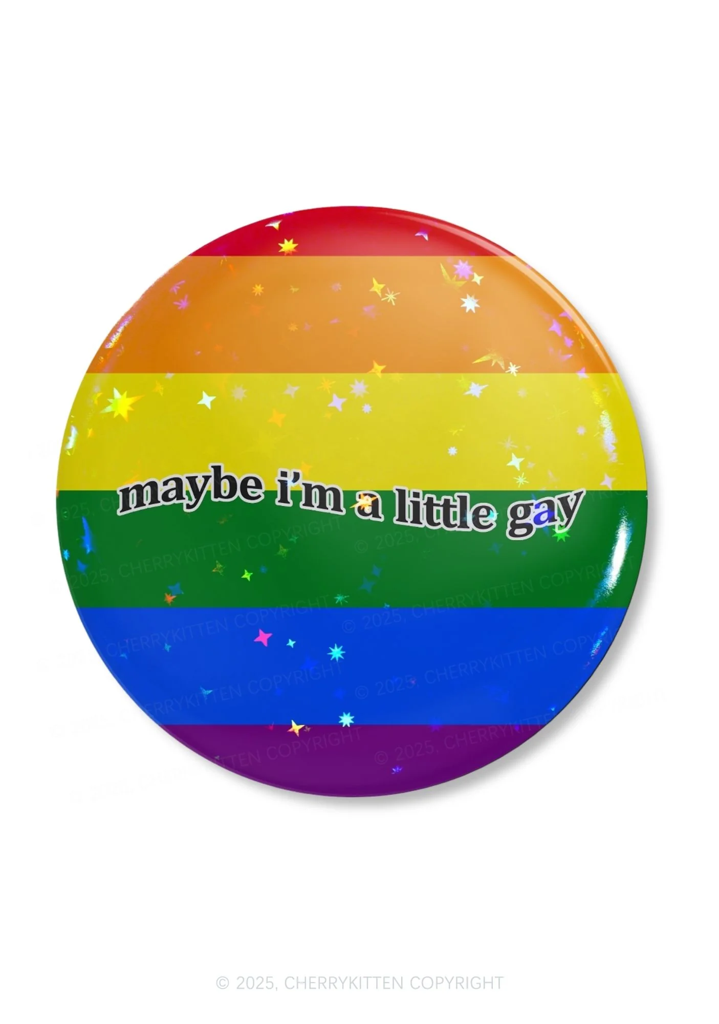 Maybe Im A Little Gay pride 1Pc Y2K Pin Badge Cherrykitten - Image 4