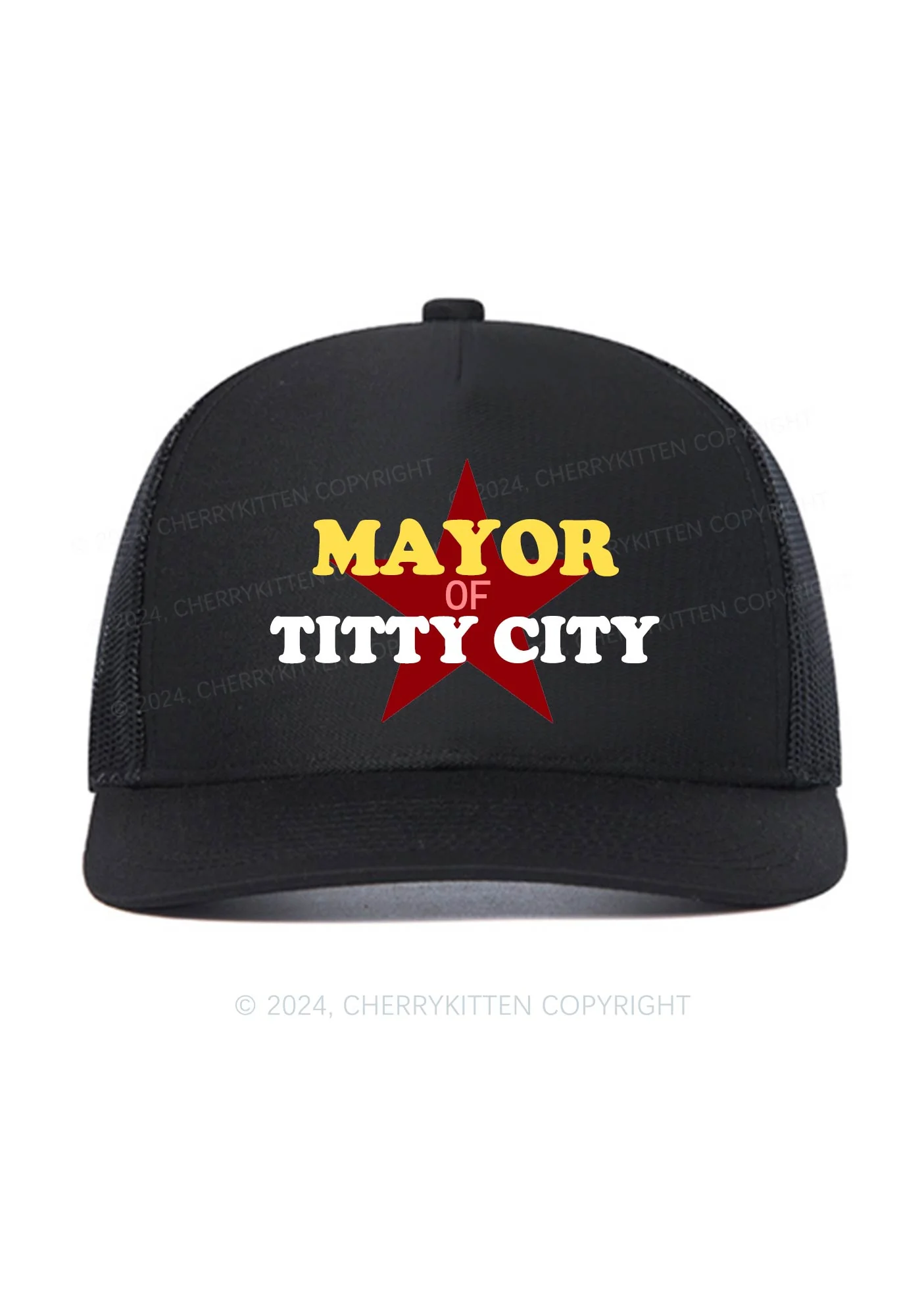 Mayor Of City Y2K Trucker Mesh Hat Cherrykitten - Image 2