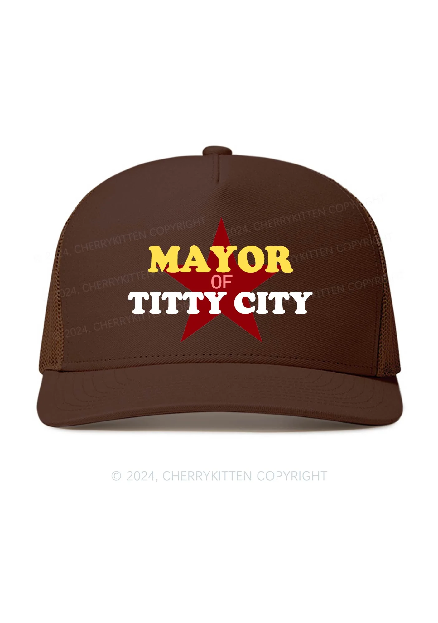 Mayor Of City Y2K Trucker Mesh Hat Cherrykitten - Image 7