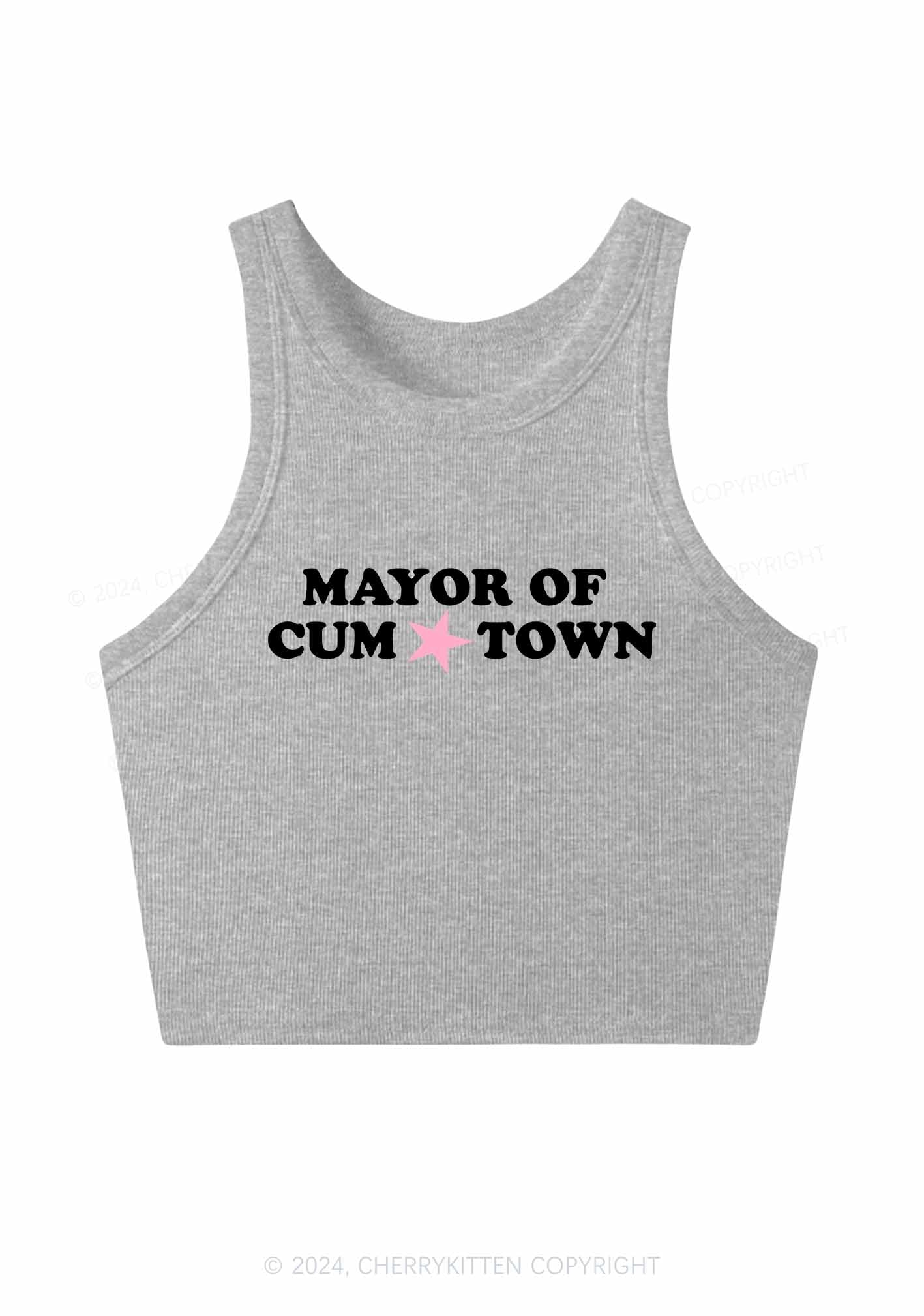 Mayor Of Come Town Y2K Crop Tank Top Cherrykitten - Image 4