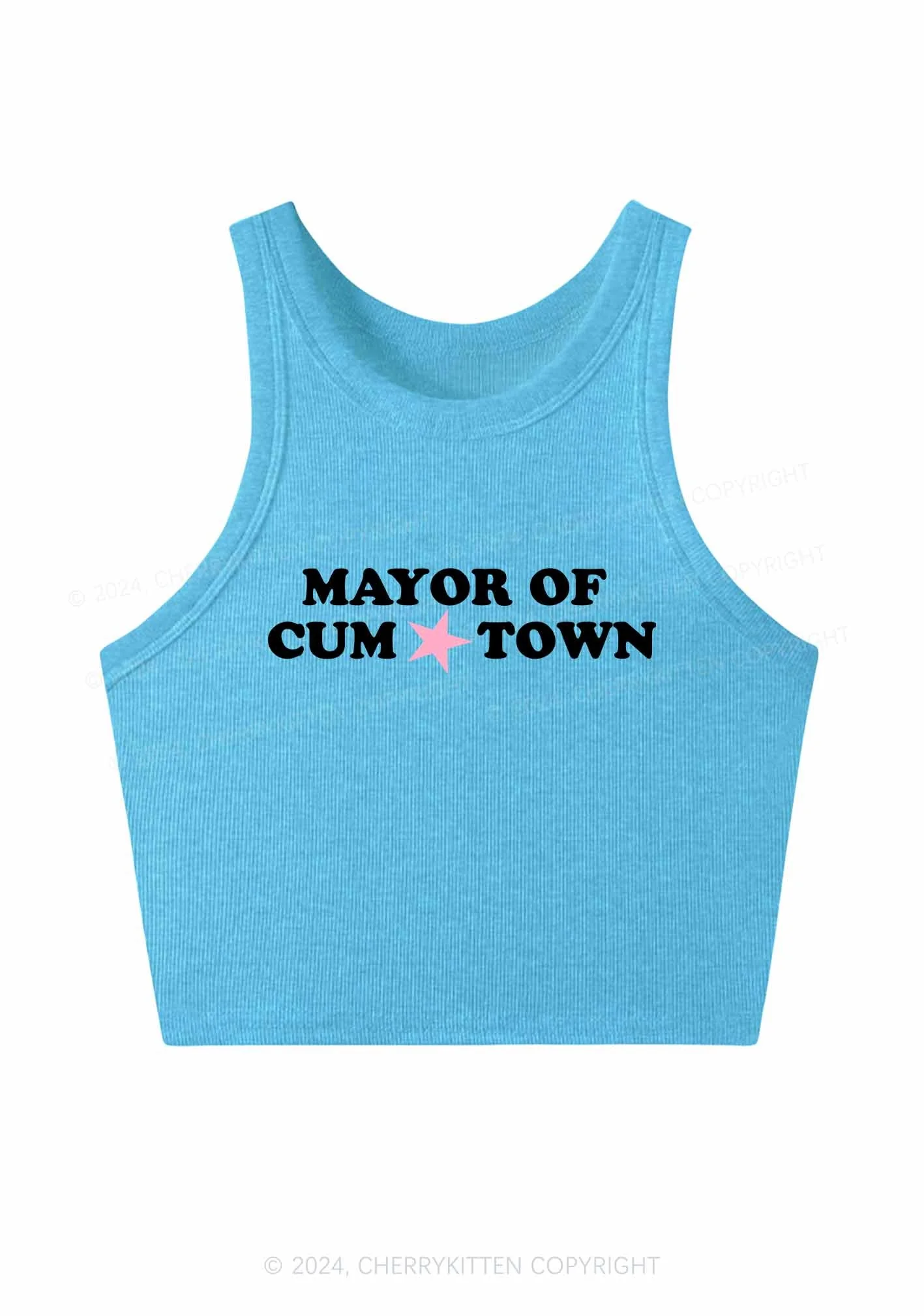 Mayor Of Come Town Y2K Crop Tank Top Cherrykitten - Image 5