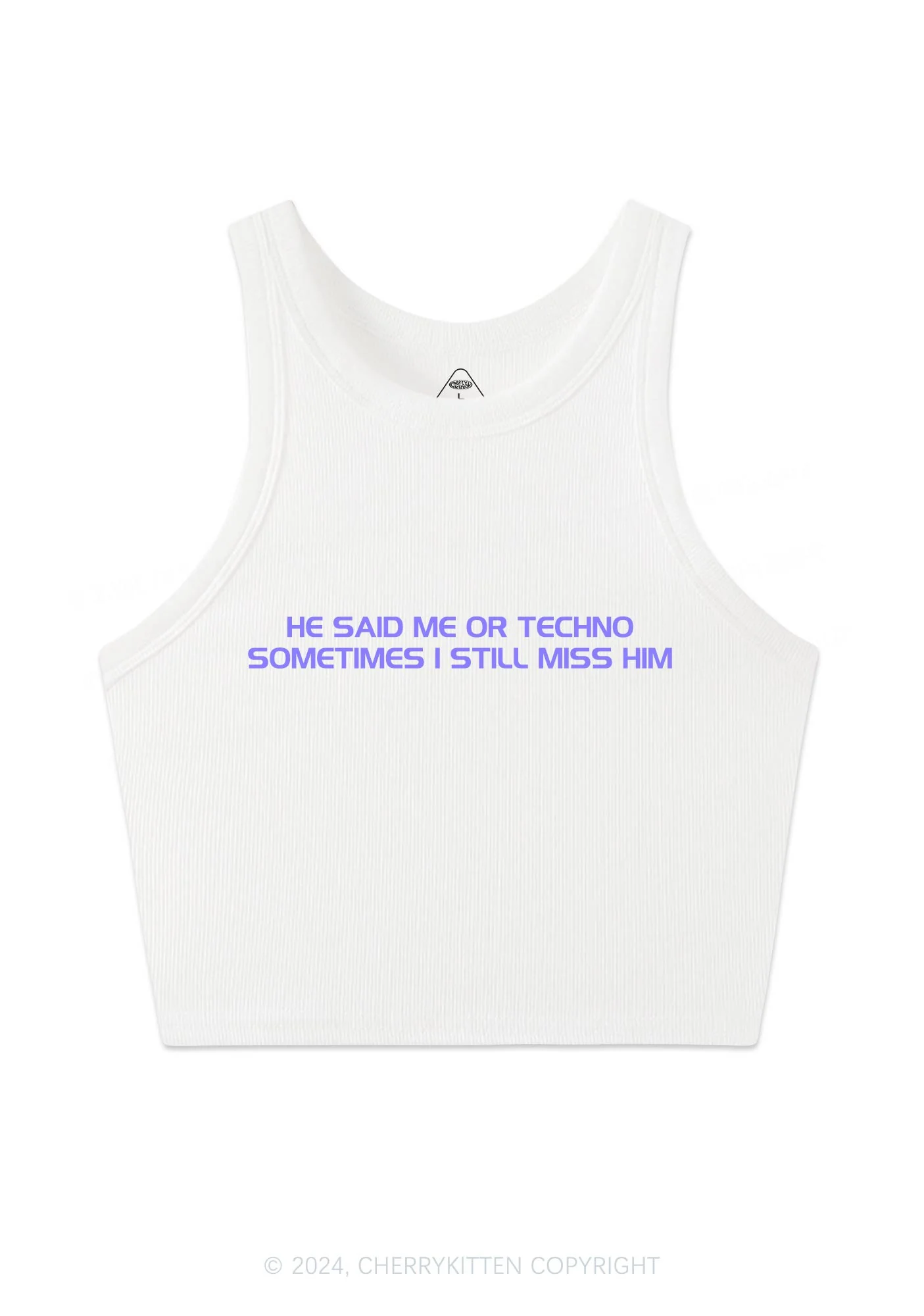 Me Or Techno Y2K Crop Tank Top Cherrykitten - Image 3