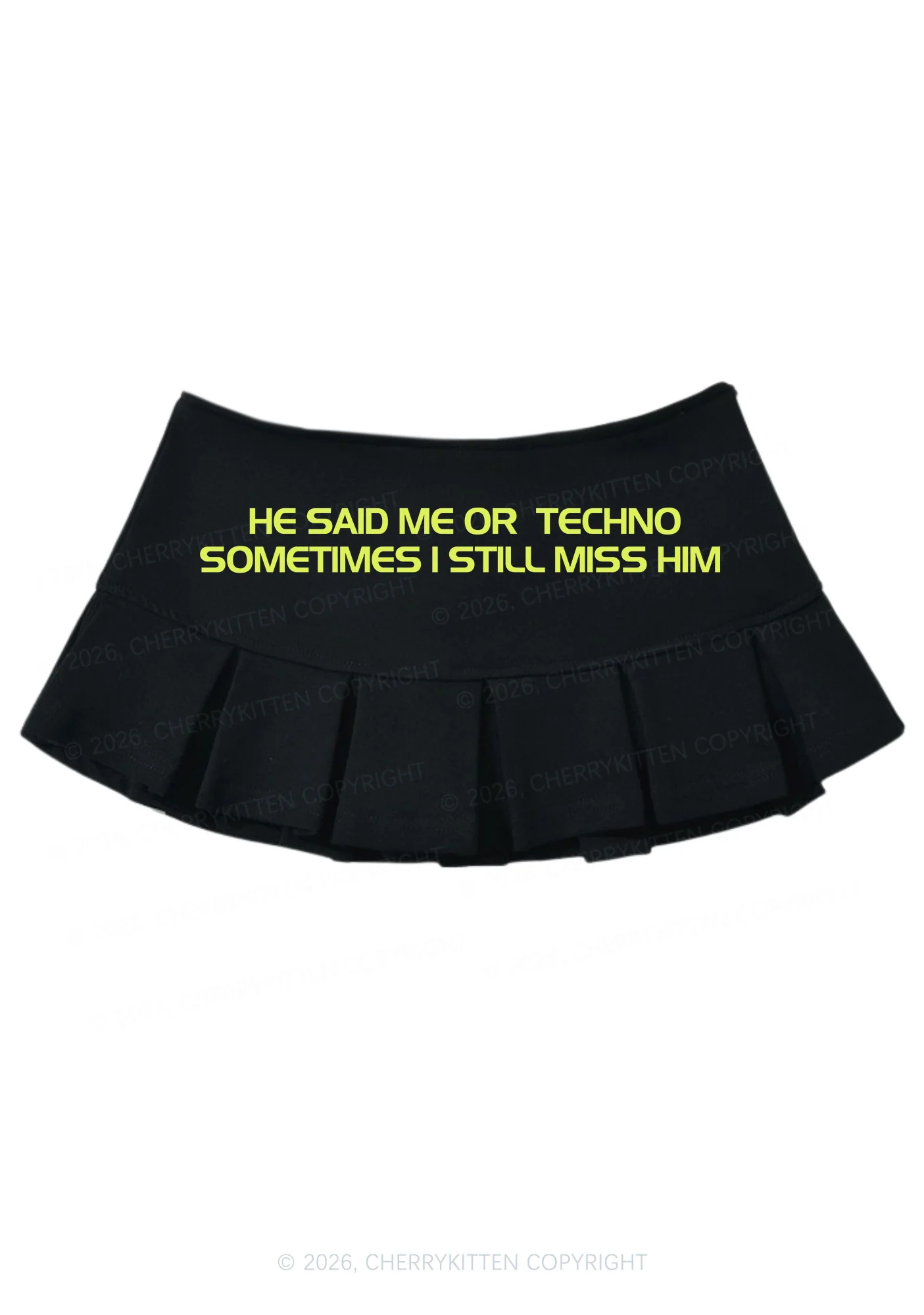 Me Or Techno Y2K Mini Pleated Skirts Cherrykitten - Image 2