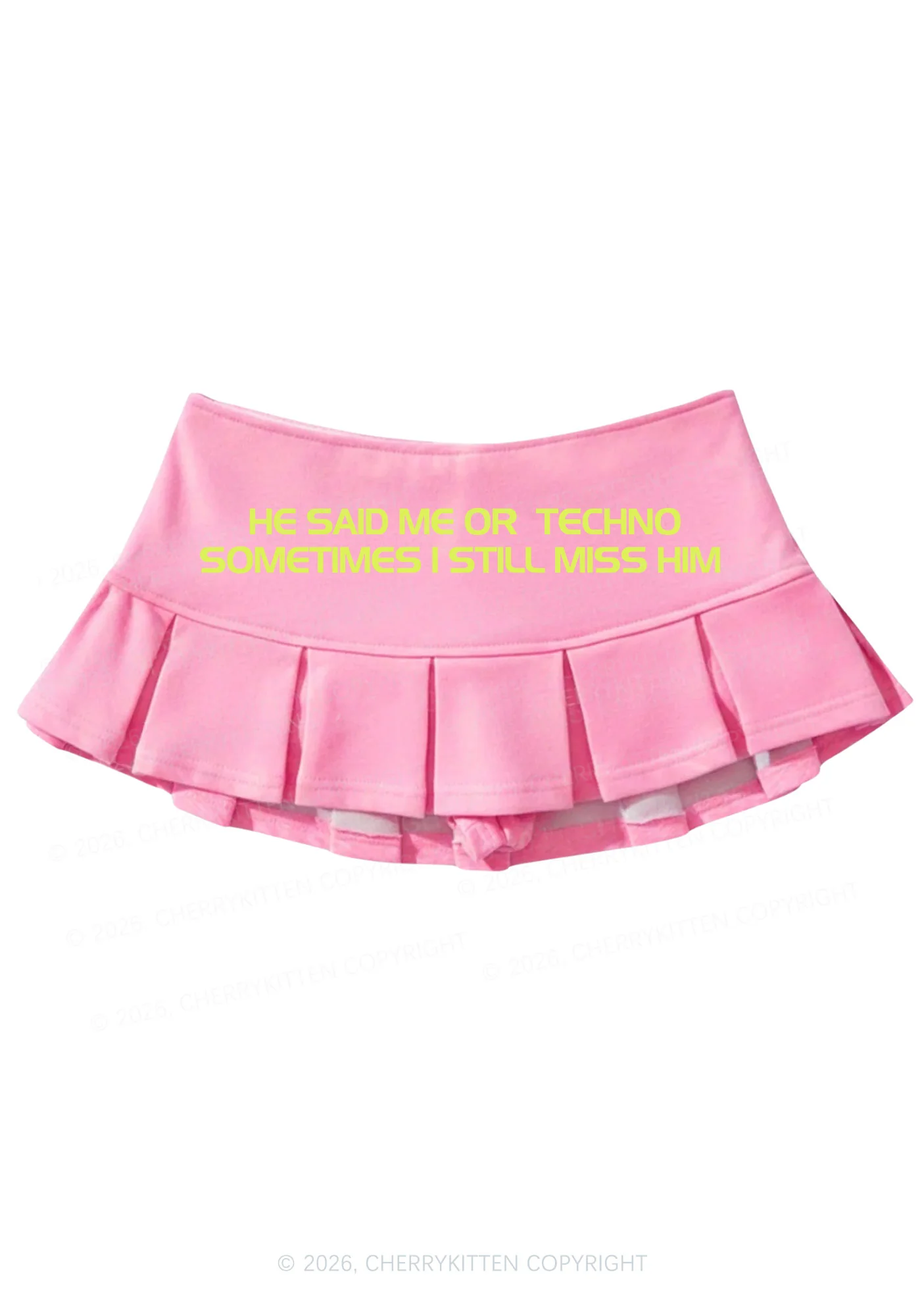 Me Or Techno Y2K Mini Pleated Skirts Cherrykitten - Image 5