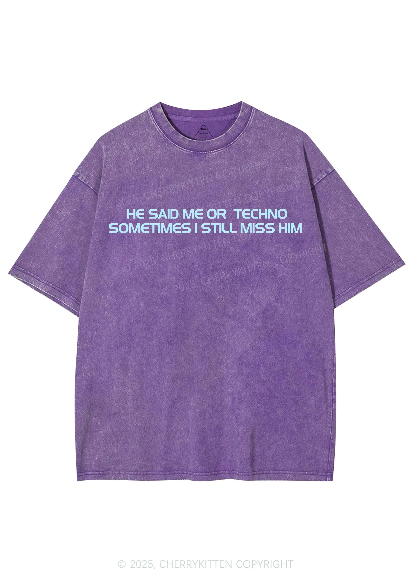 Me Or Techno Y2K Shirts Washed Tee Cherrykitten - Image 4