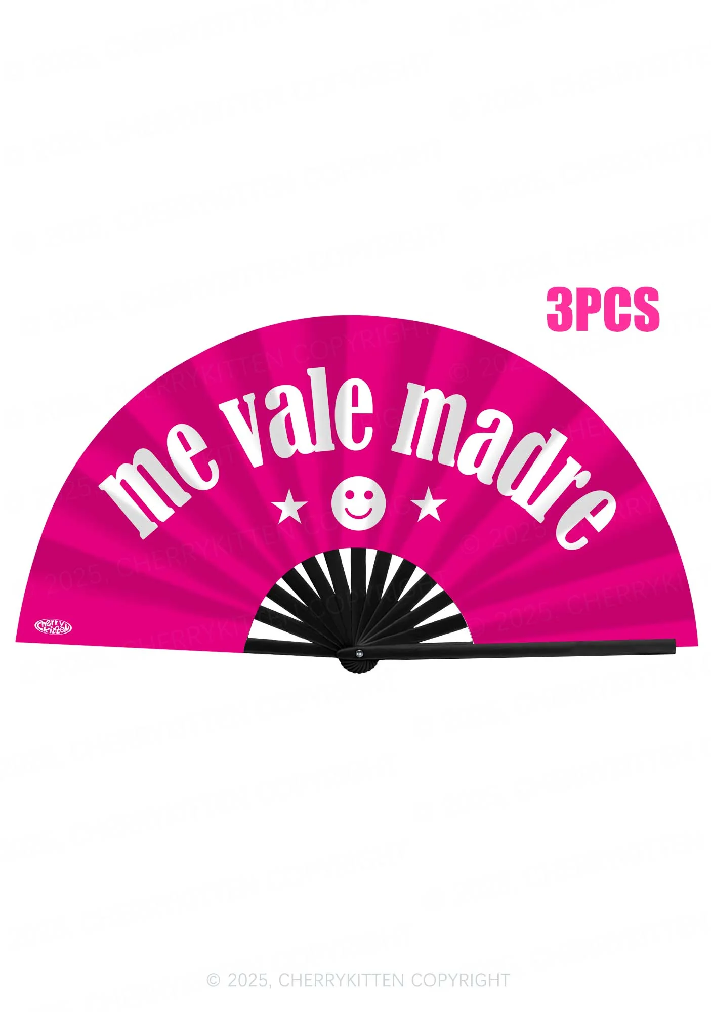 Me Vale Madre Y2K Rave Hand Fan Cherrykitten - Image 3