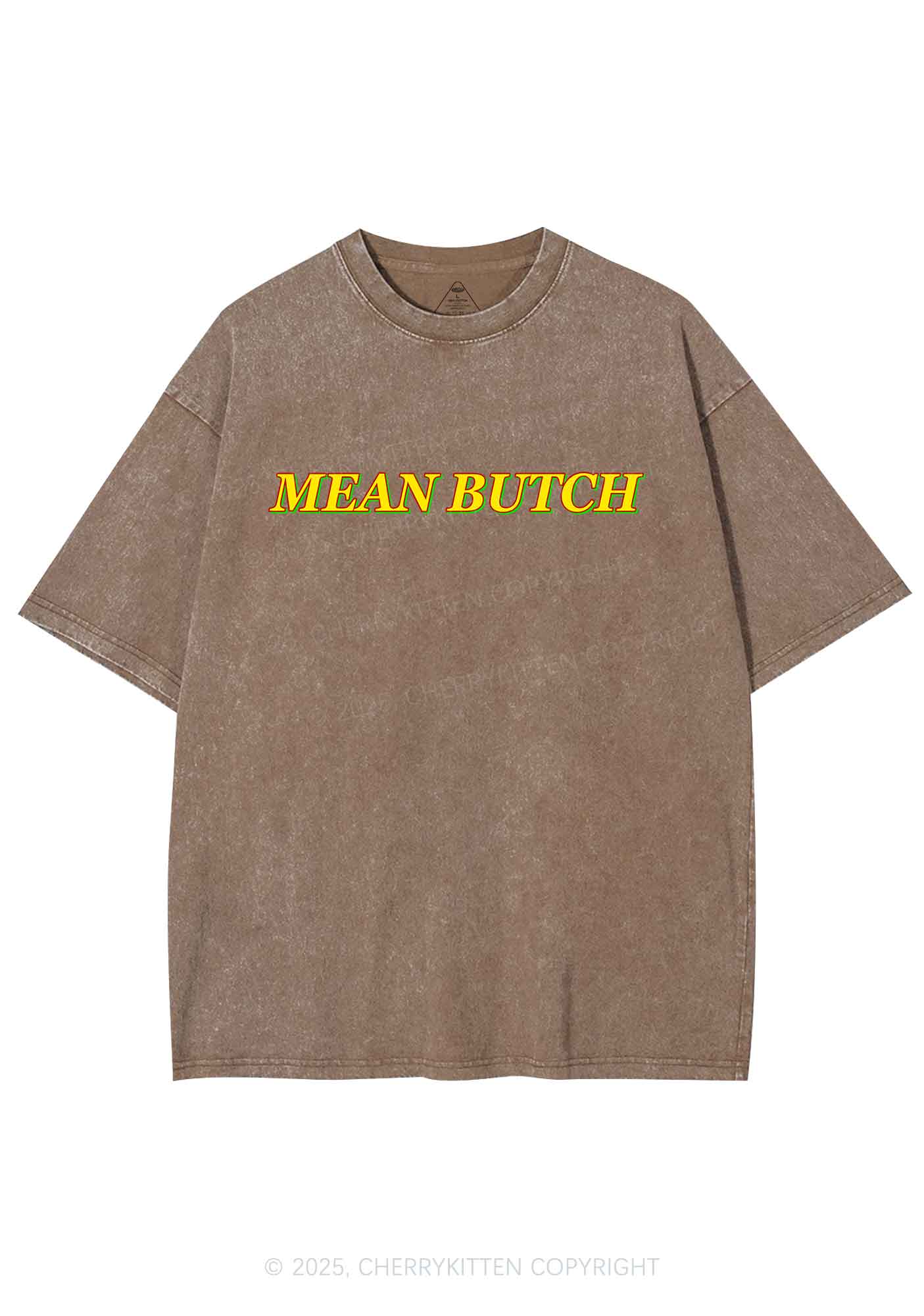 Mean Butch Pride Y2K Shirts Washed Tee Cherrykitten - Image 7