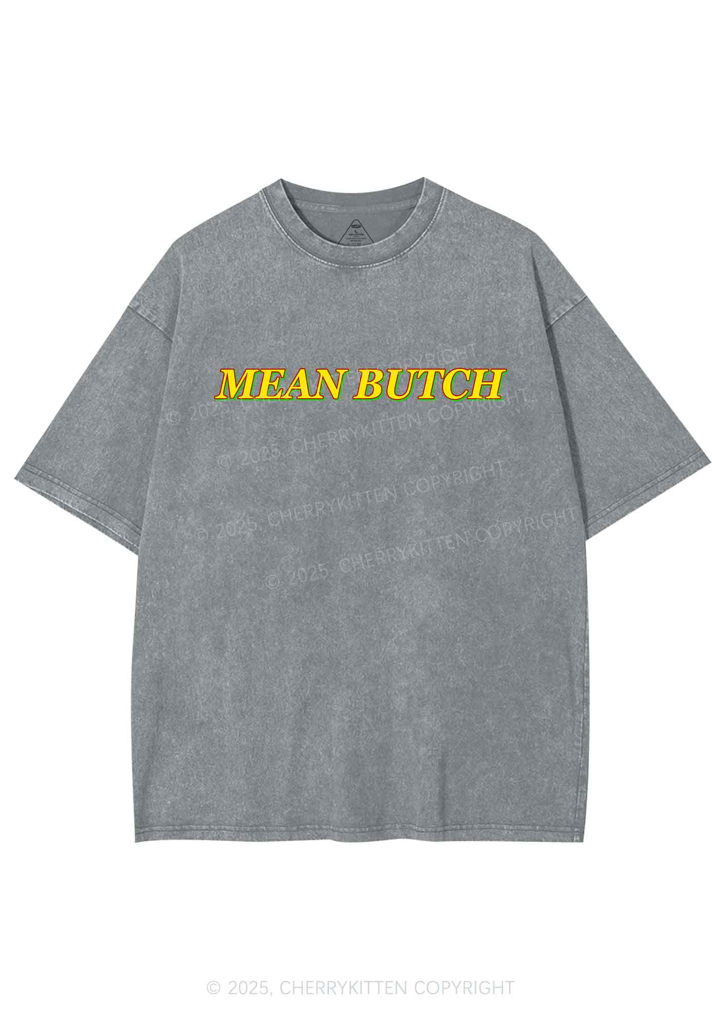 Mean Butch Pride Y2K Shirts Washed Tee Cherrykitten - Image 8