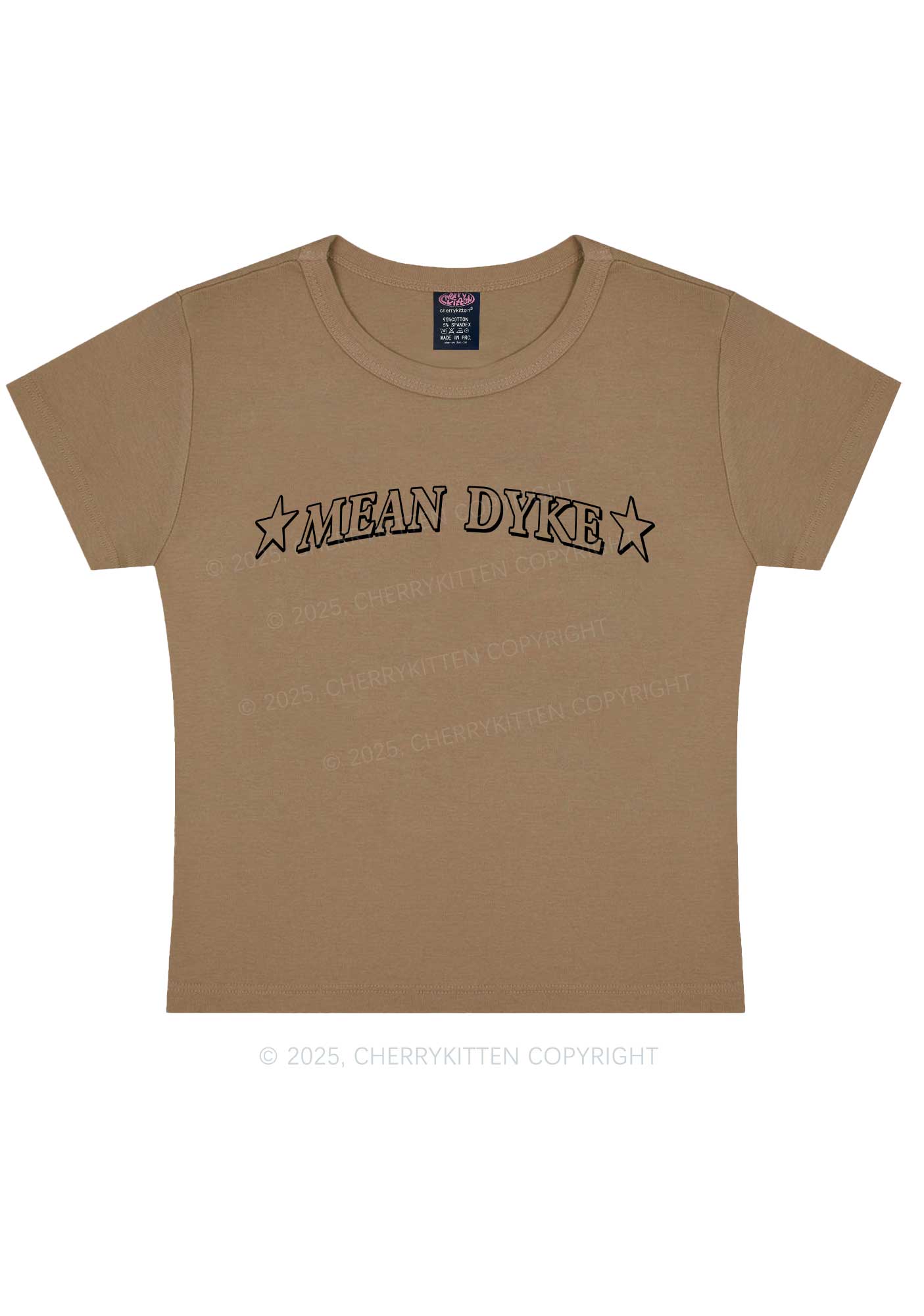 Mean Dyke Pride Y2K Baby Tee Cherrykitten - Image 10