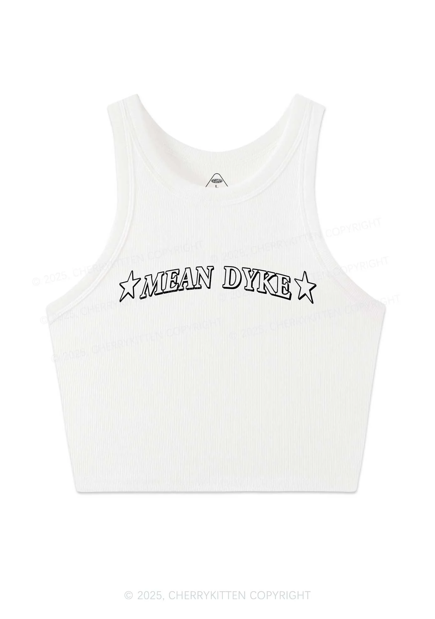 Mean Dyke Pride Y2K Crop Tank Top Cherrykitten - Image 3