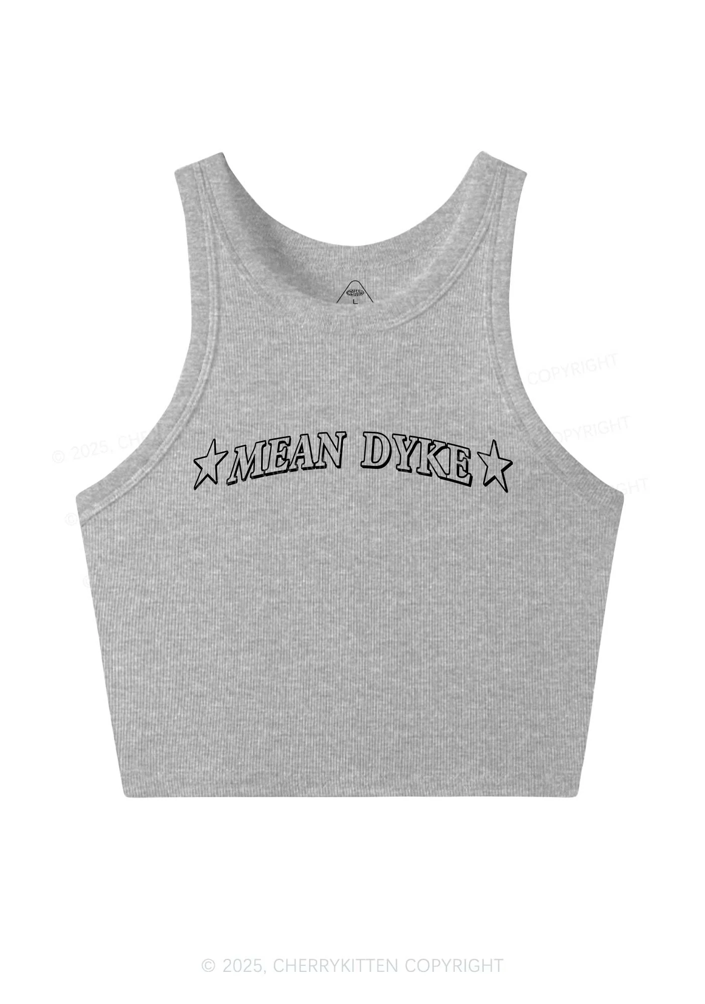 Mean Dyke Pride Y2K Crop Tank Top Cherrykitten - Image 4