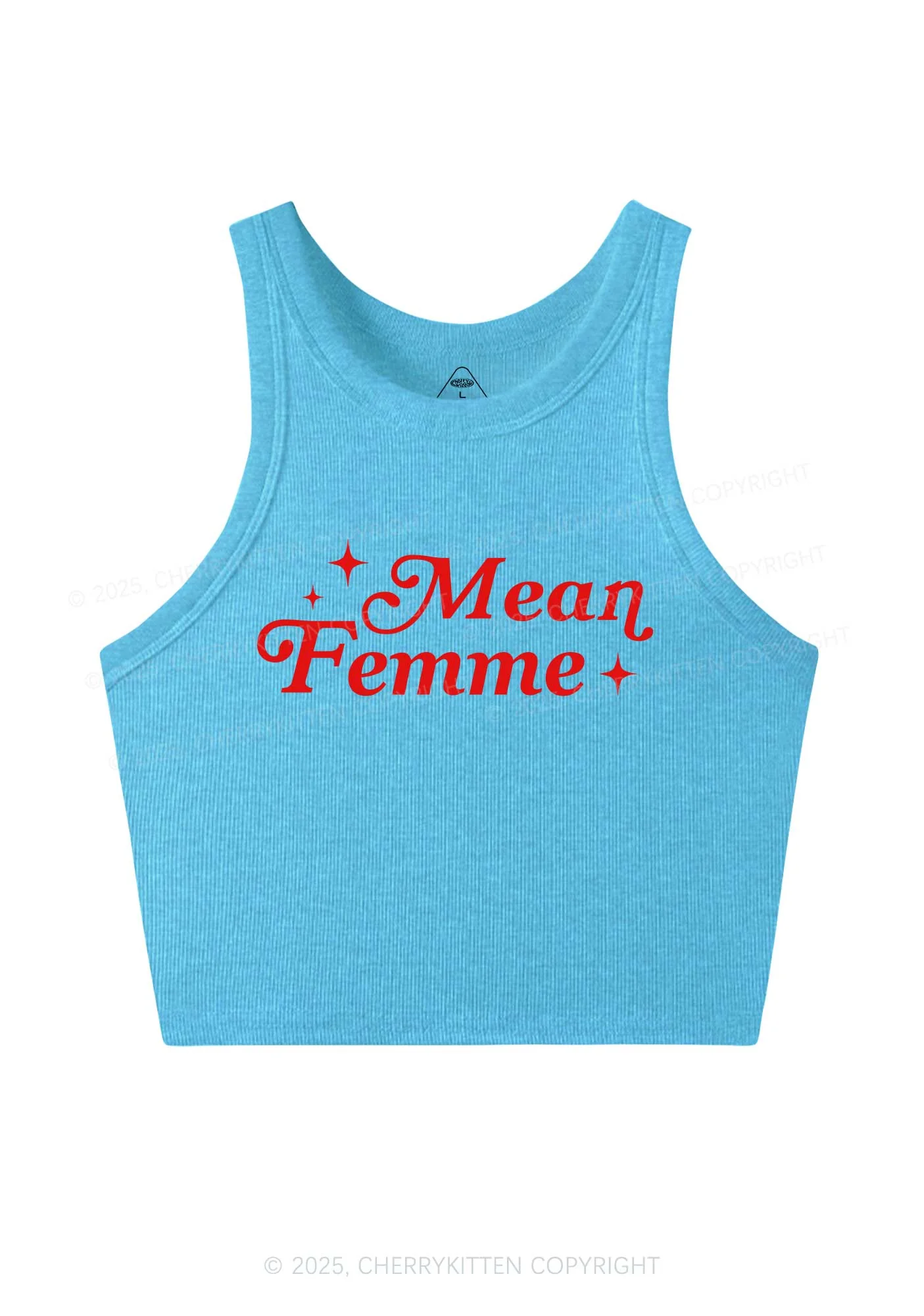 Mean Femme Pride Y2K Crop Tank Top Cherrykitten - Image 4