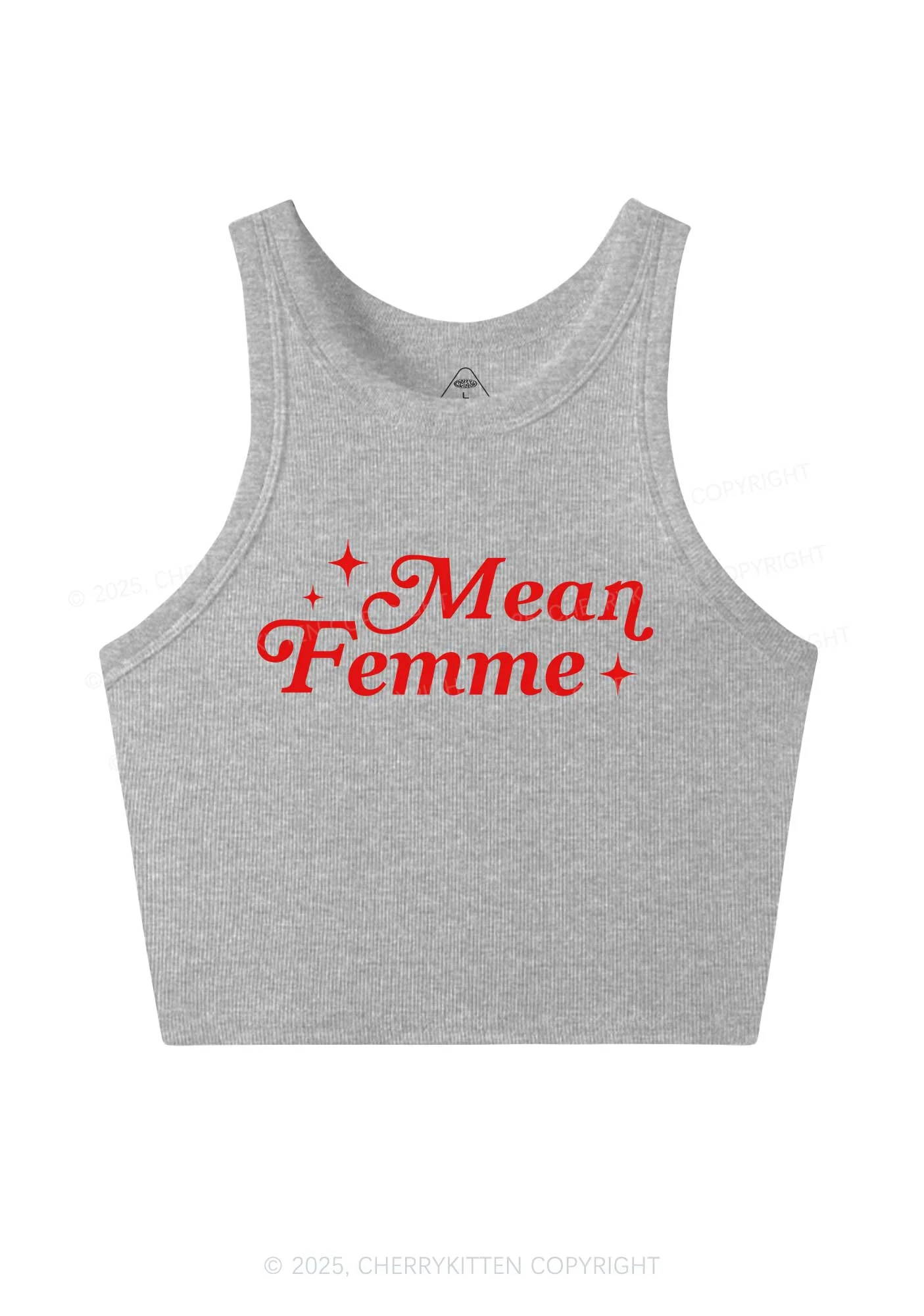 Mean Femme Pride Y2K Crop Tank Top Cherrykitten - Image 5