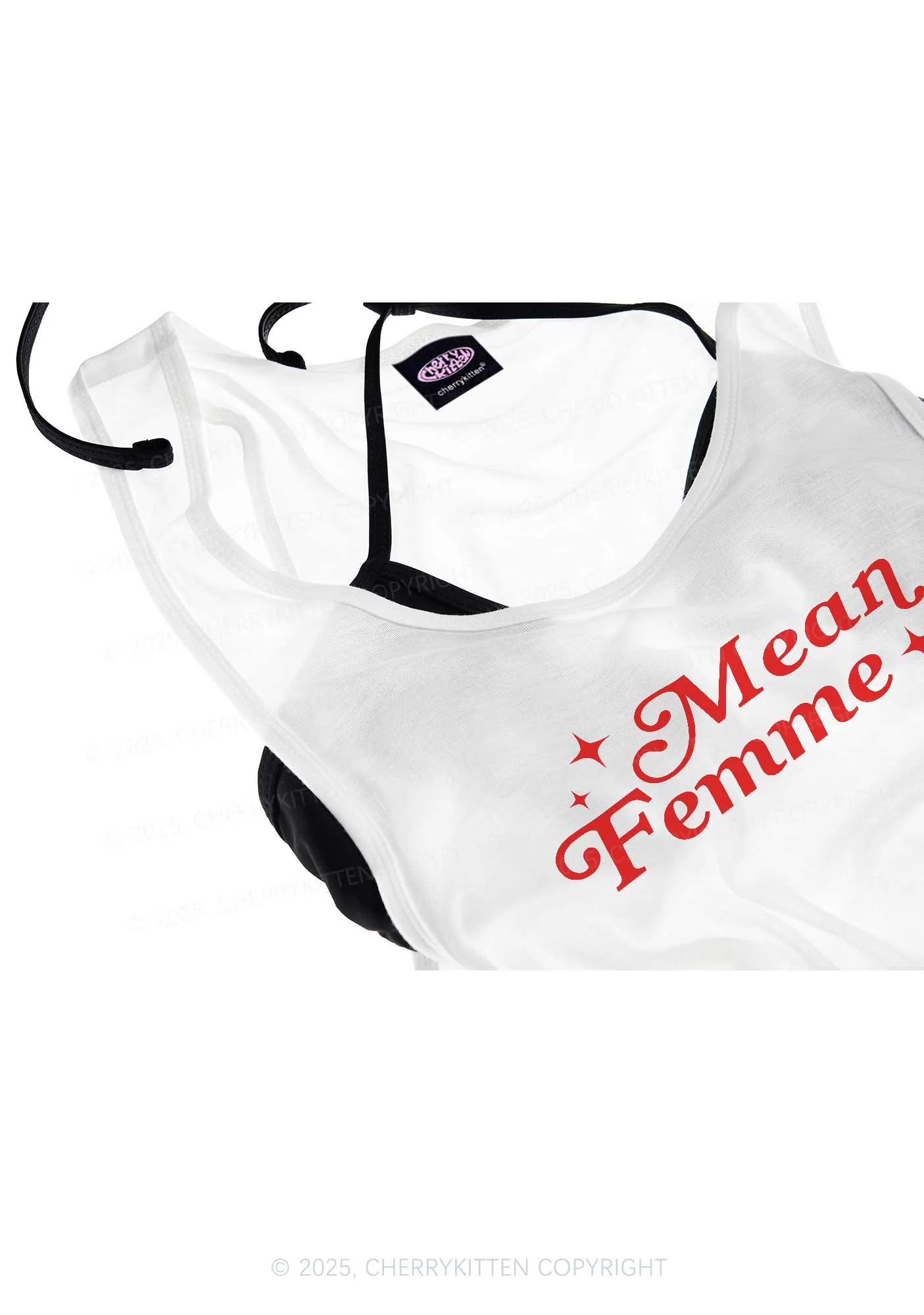 Mean Femme Pride Y2K Sheer Boyfriend Tank Cherrykitten - Image 4
