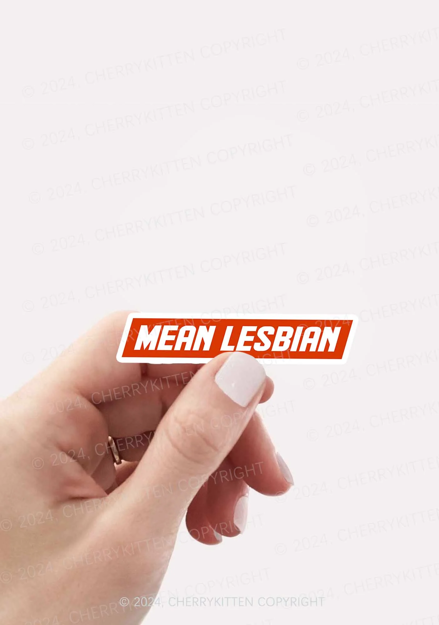 Mean Lesbian 1Pc Y2K Sticker Cherrykitten - Image 2