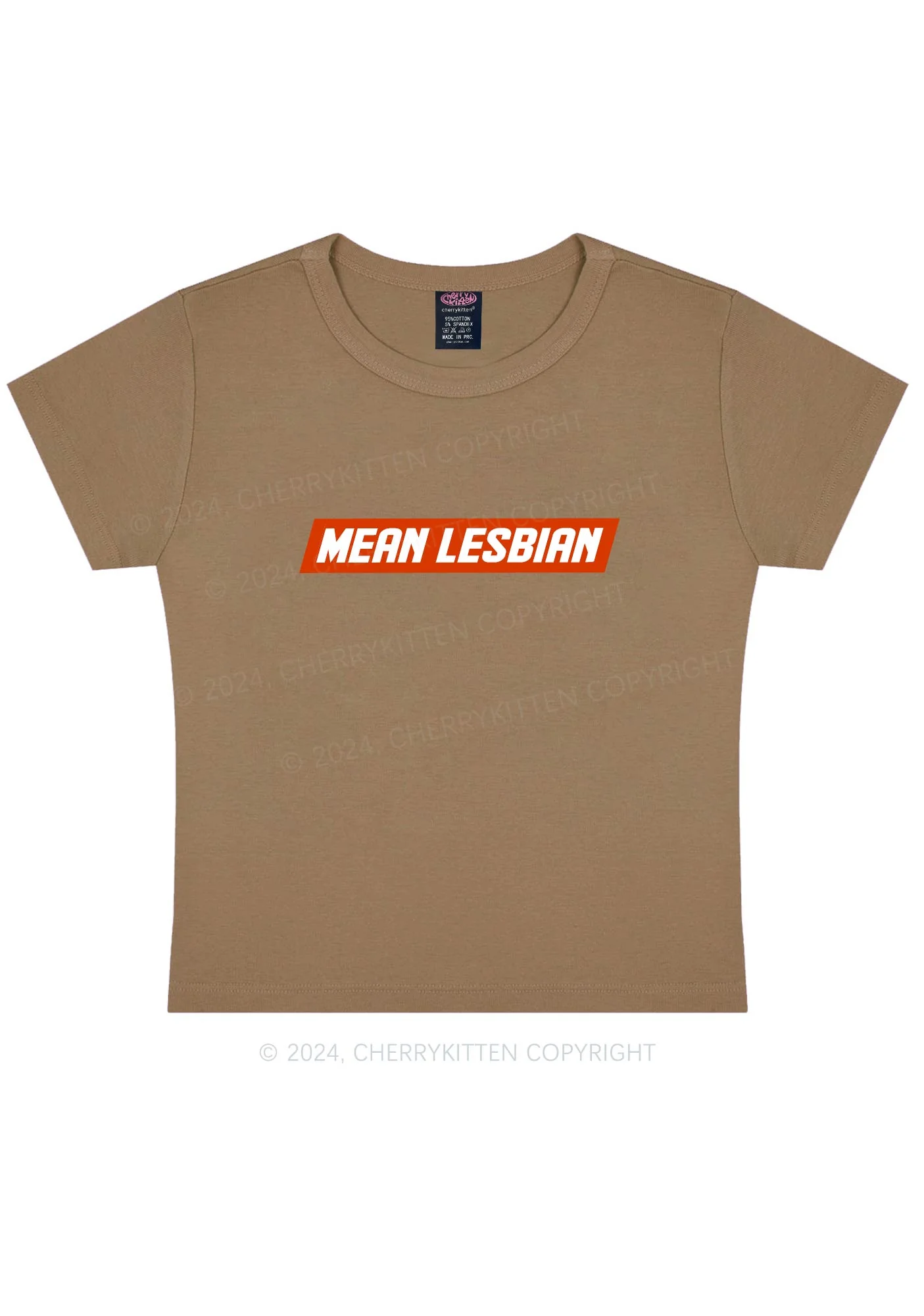 Mean Lesbian Y2K Baby Tee Cherrykitten - Image 11