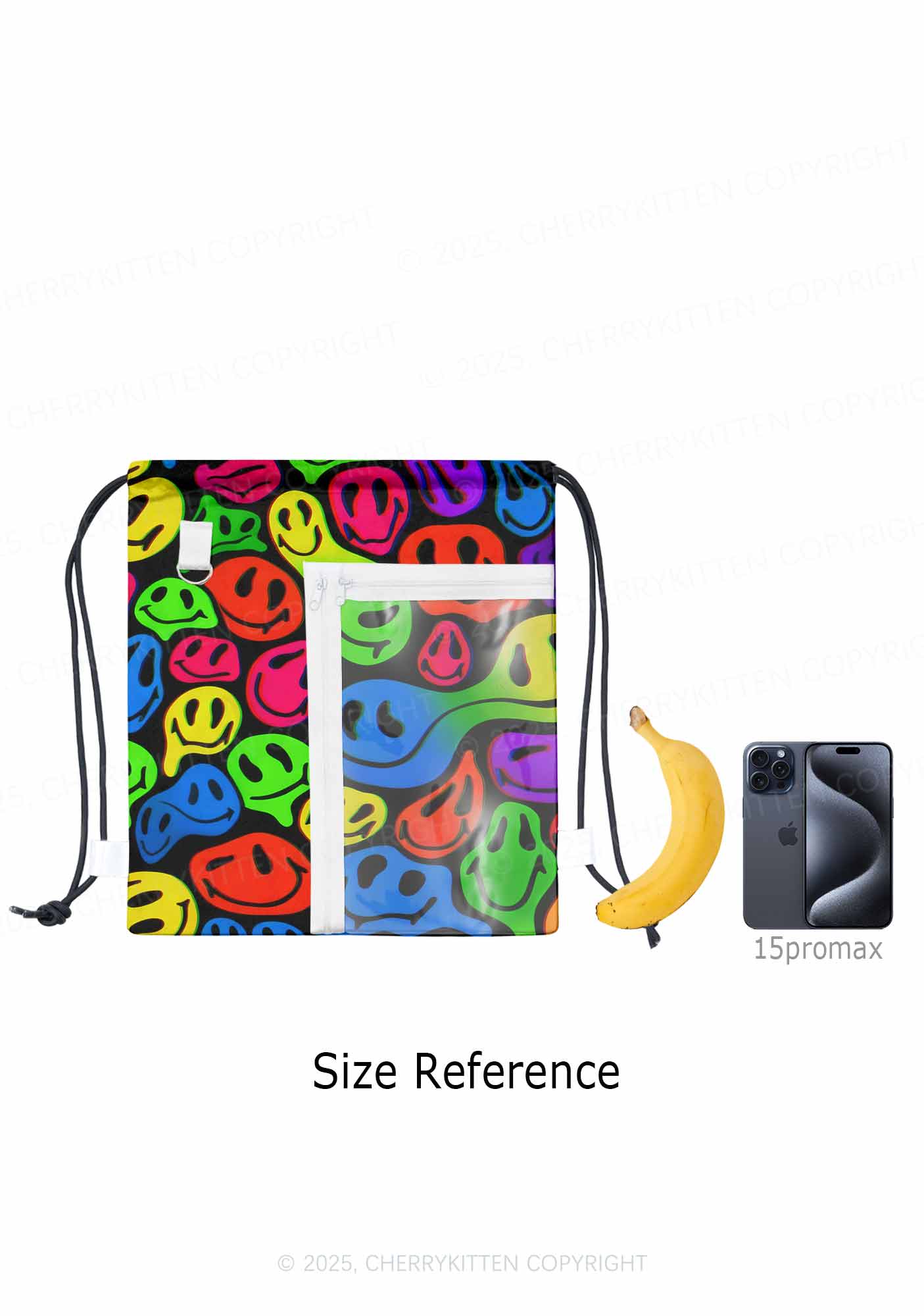 Melting Smile Y2K Drawstring Itabag Backpack Cherrykitten - Image 4