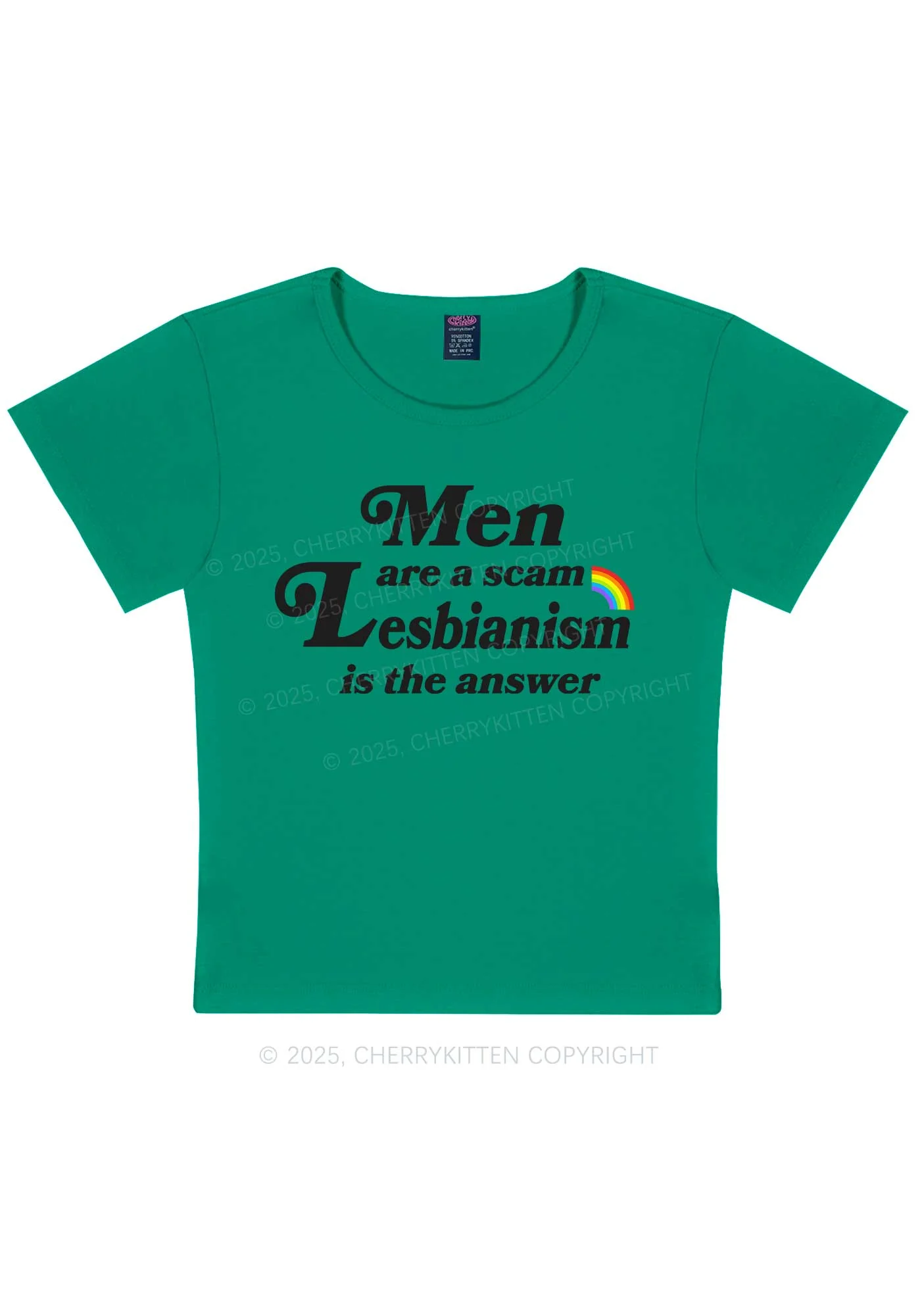 Men Lesbianism Y2K Baby Tee Cherrykitten - Image 11