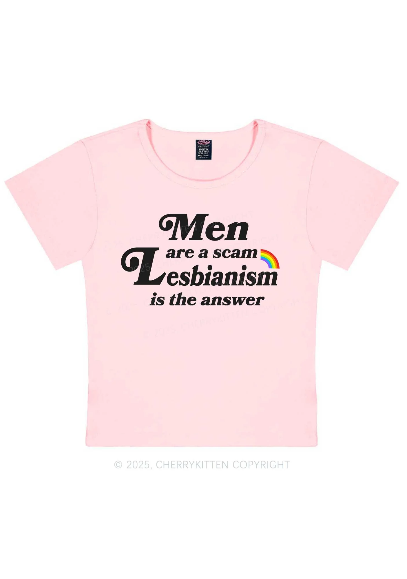 Men Lesbianism Y2K Baby Tee Cherrykitten - Image 12