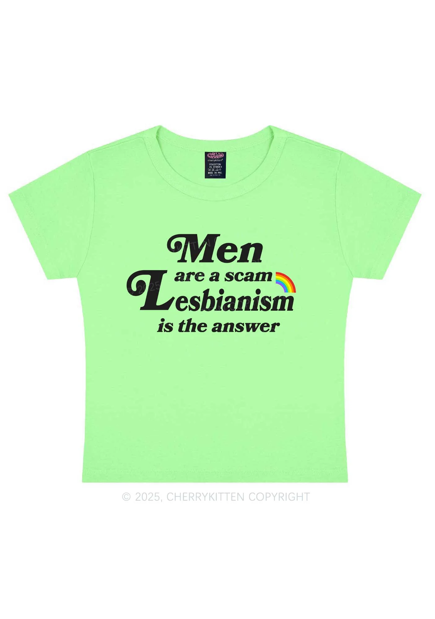 Men Lesbianism Y2K Baby Tee Cherrykitten - Image 13