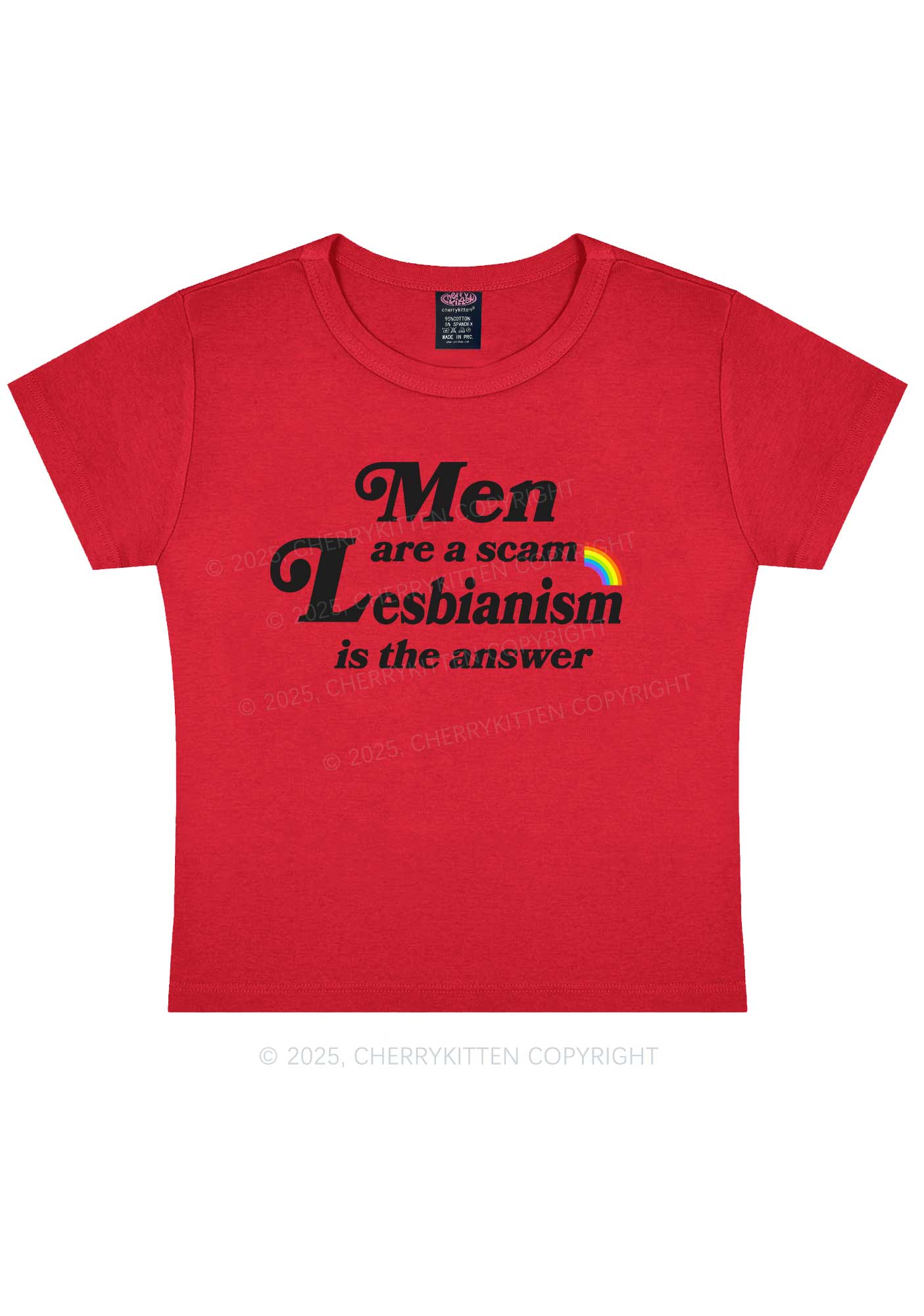 Men Lesbianism Y2K Baby Tee Cherrykitten - Image 6